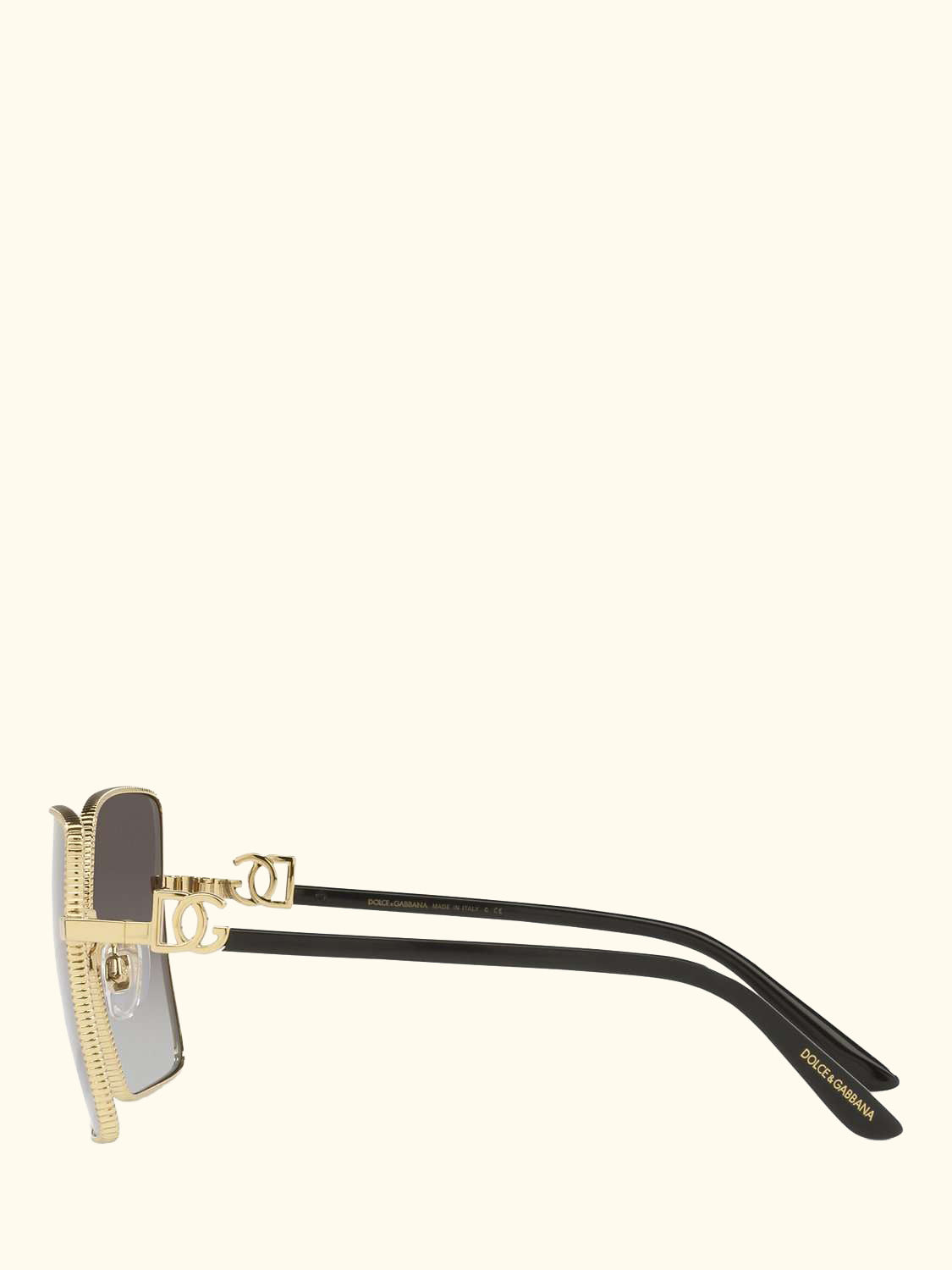DG227902 Women's Square Sunglasses, Gold/Grey
