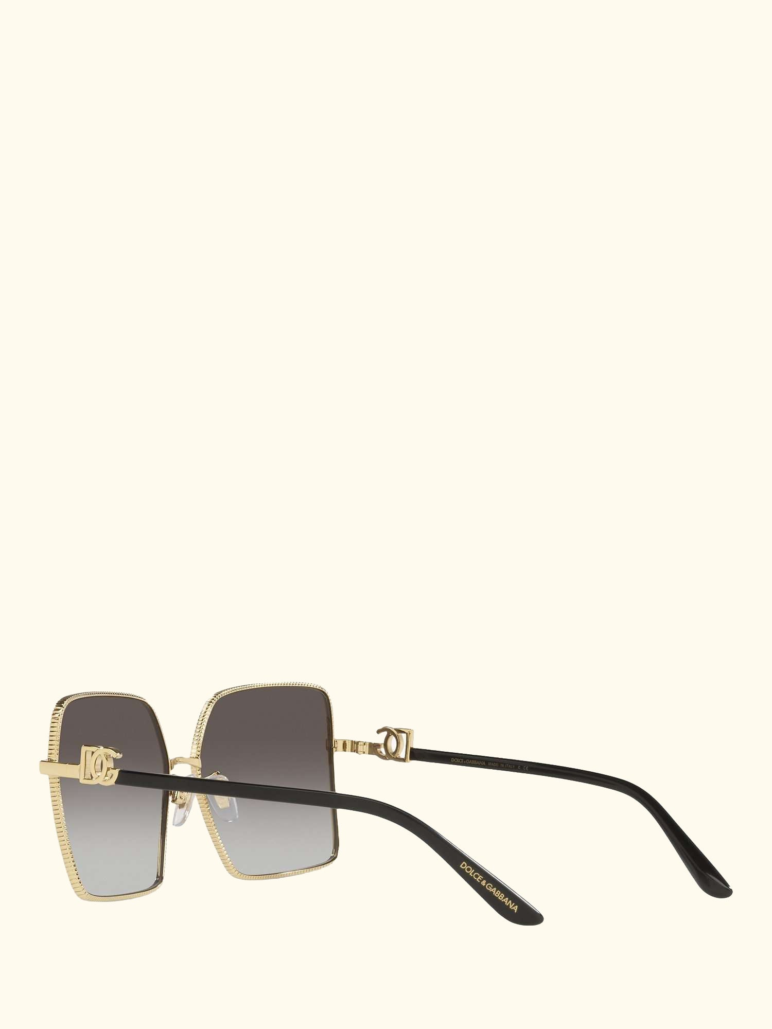 DG227902 Women's Square Sunglasses, Gold/Grey