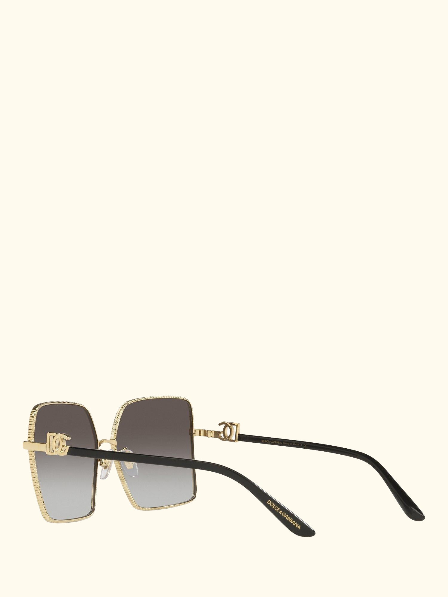 DG227902 Women's Square Sunglasses, Gold/Grey