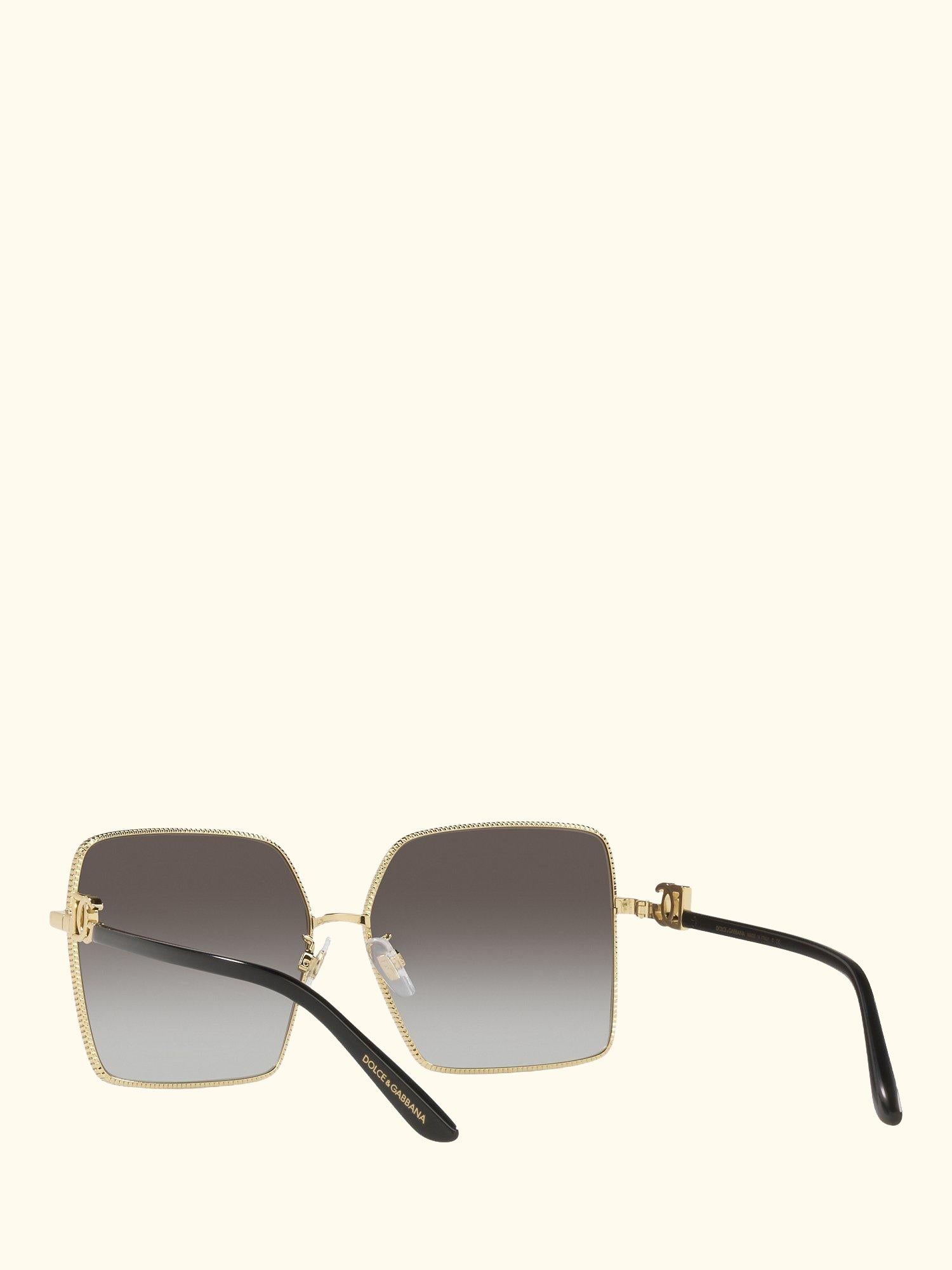 DG227902 Women's Square Sunglasses, Gold/Grey