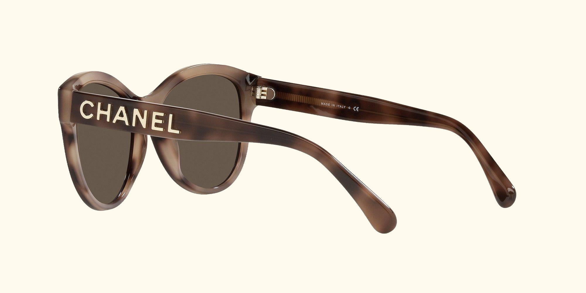 CH5458 Women's Oval Sunglasses, Havana