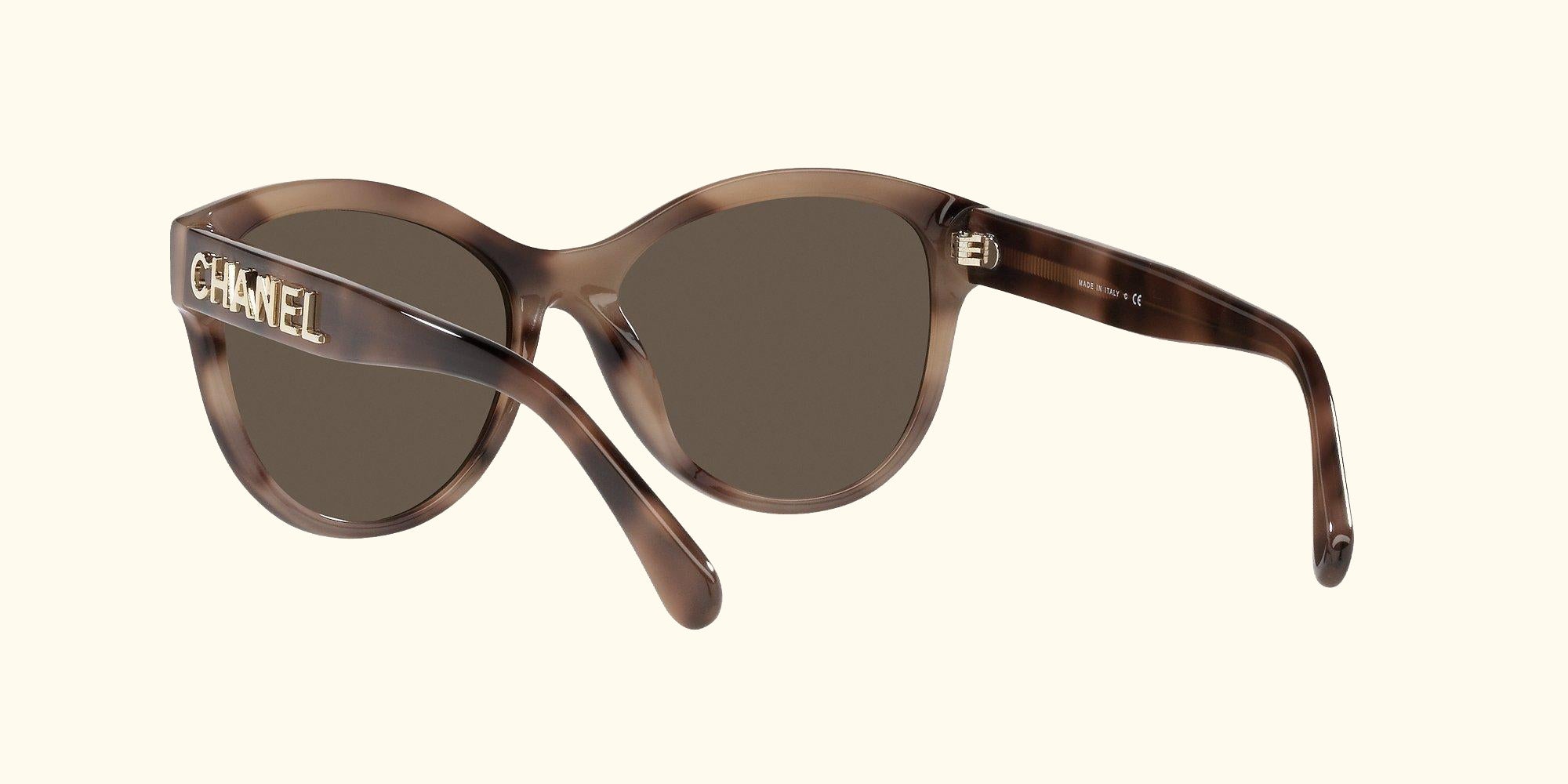 CH5458 Women's Oval Sunglasses, Havana