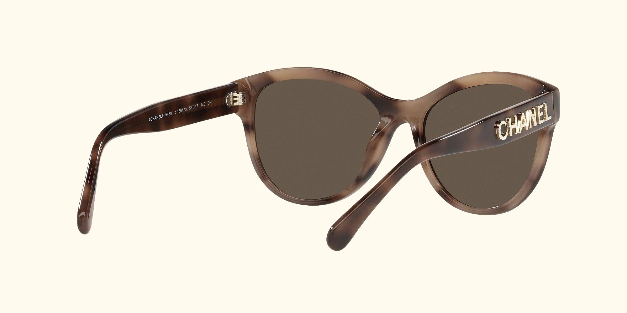 CH5458 Women's Oval Sunglasses, Havana