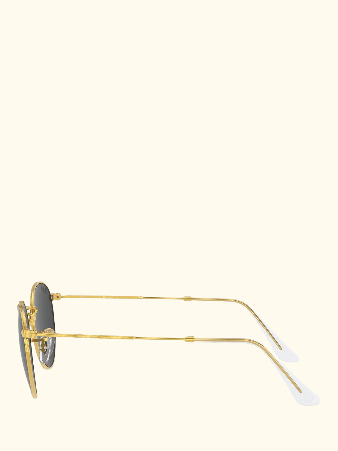 RB3447 Men's Polarised Round Metal Sunglasses, Gold/Black