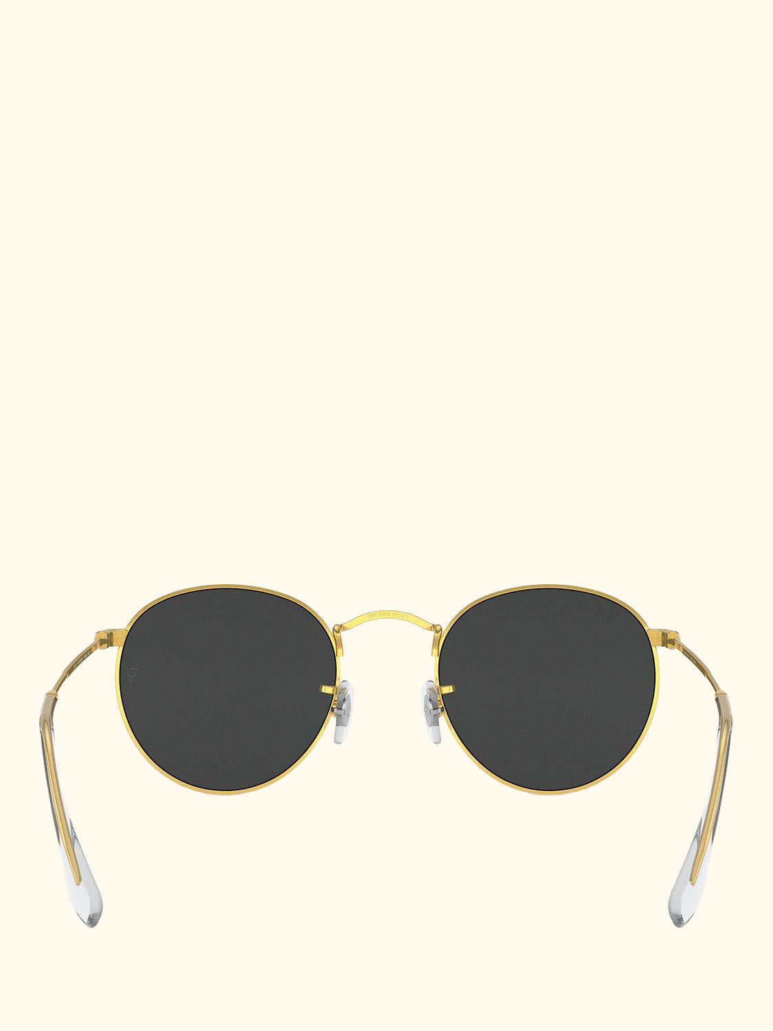 RB3447 Men's Polarised Round Metal Sunglasses, Gold/Black