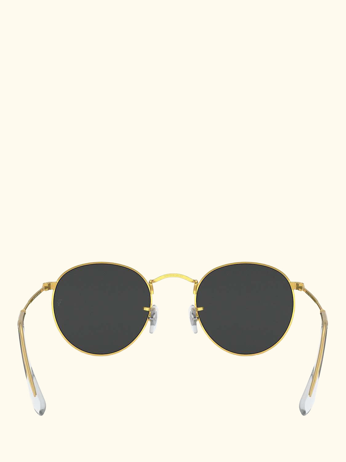 RB3447 Men's Polarised Round Metal Sunglasses, Gold/Black