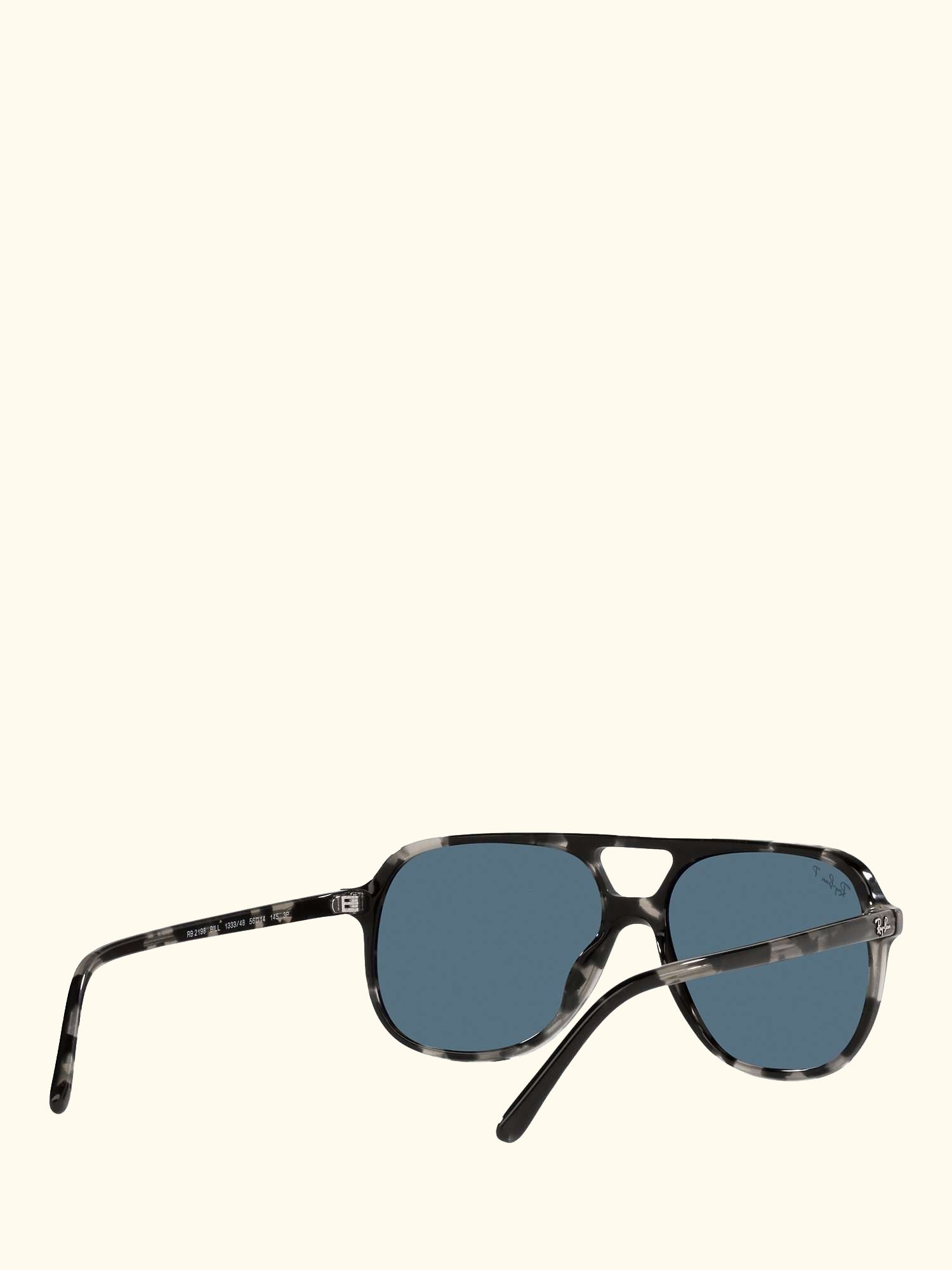 RB2198 Unisex Polarised Square Sunglasses, Grey Havana