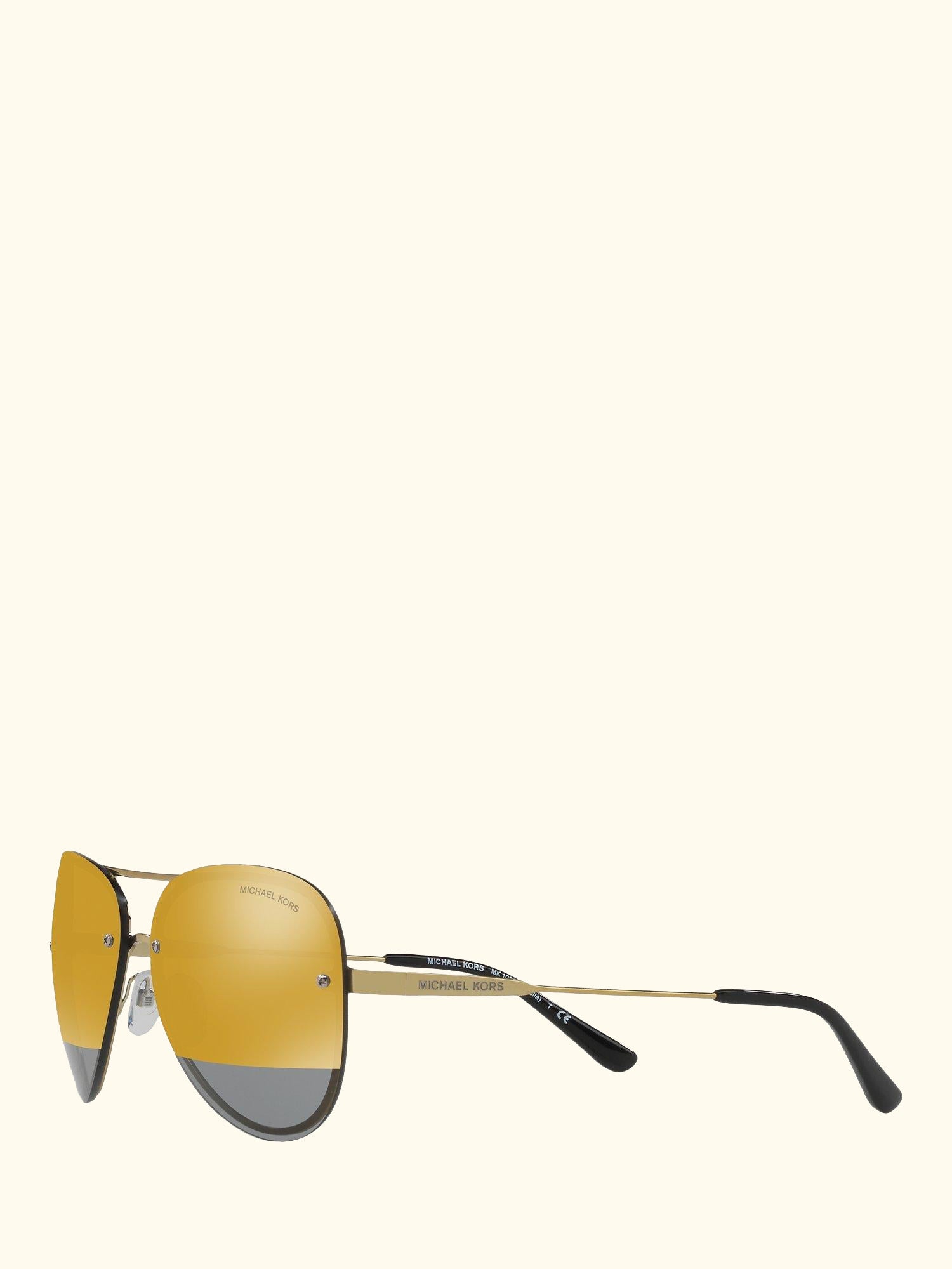 MK1026 Women's La Jolla Aviator Sunglasses, Pale Gold/Grey