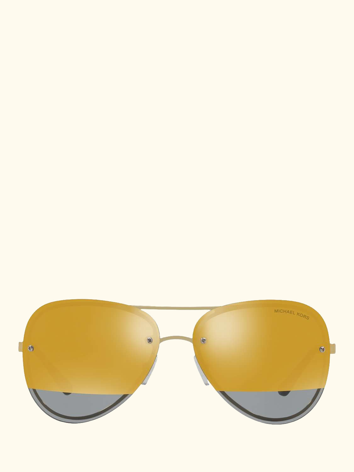 MK1026 Women's La Jolla Aviator Sunglasses, Pale Gold/Grey