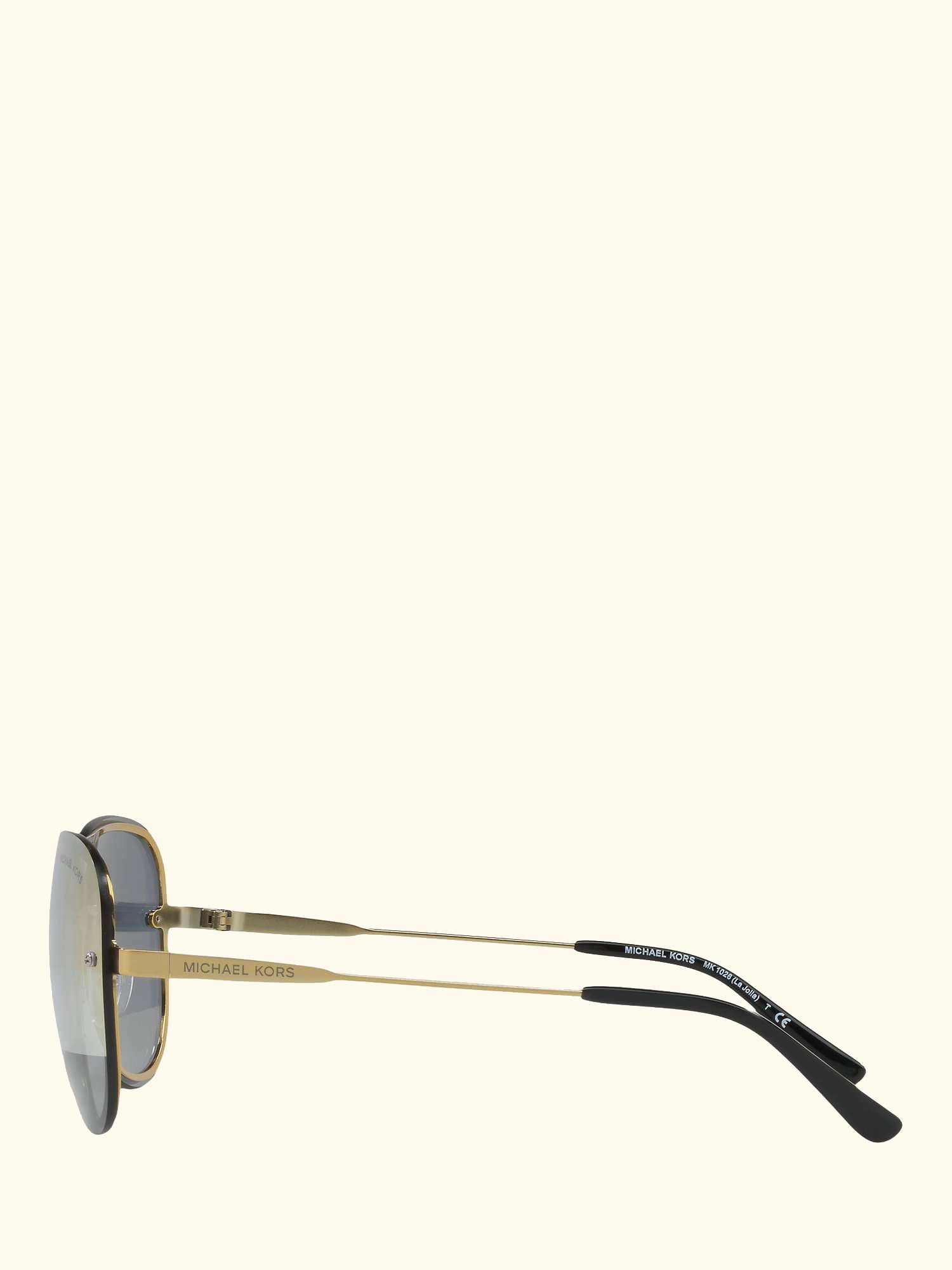 MK1026 Women's La Jolla Aviator Sunglasses, Pale Gold/Grey