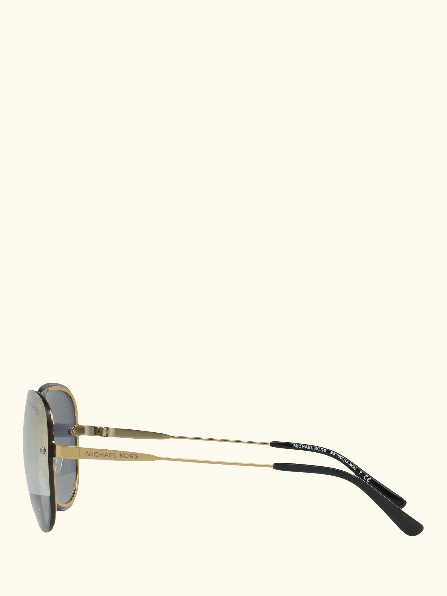MK1026 Women's La Jolla Aviator Sunglasses, Pale Gold/Grey