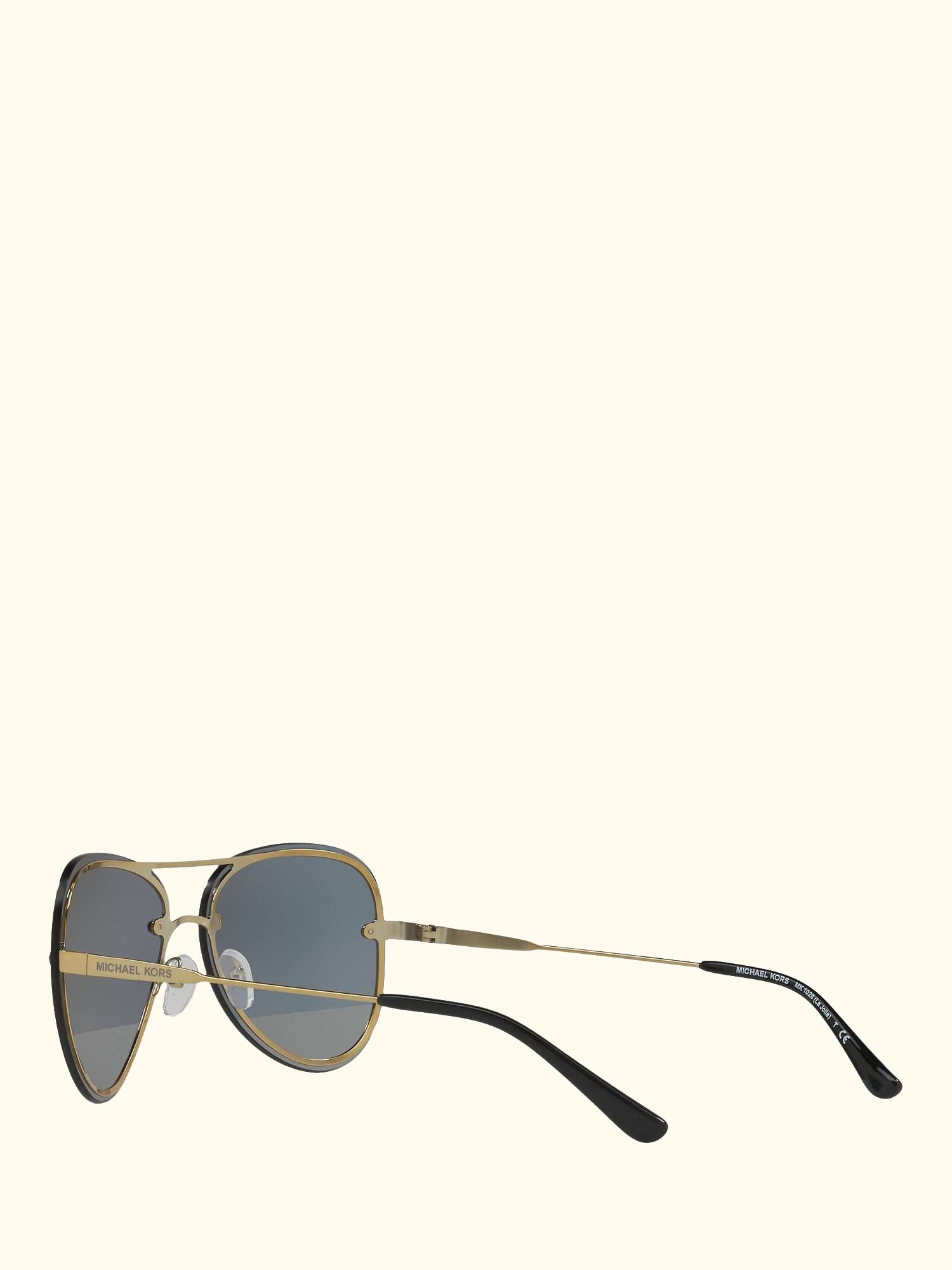 MK1026 Women's La Jolla Aviator Sunglasses, Pale Gold/Grey