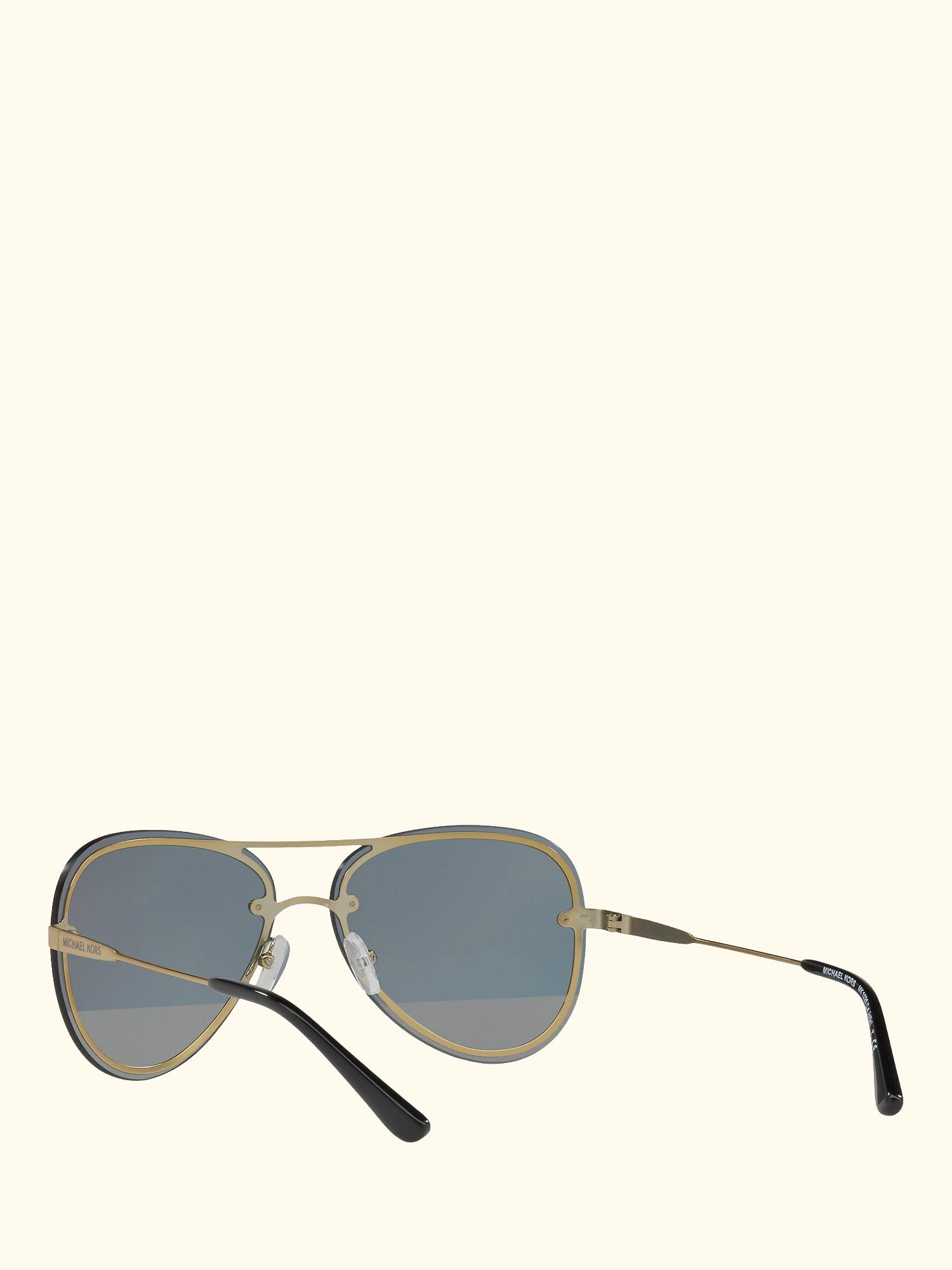 MK1026 Women's La Jolla Aviator Sunglasses, Pale Gold/Grey