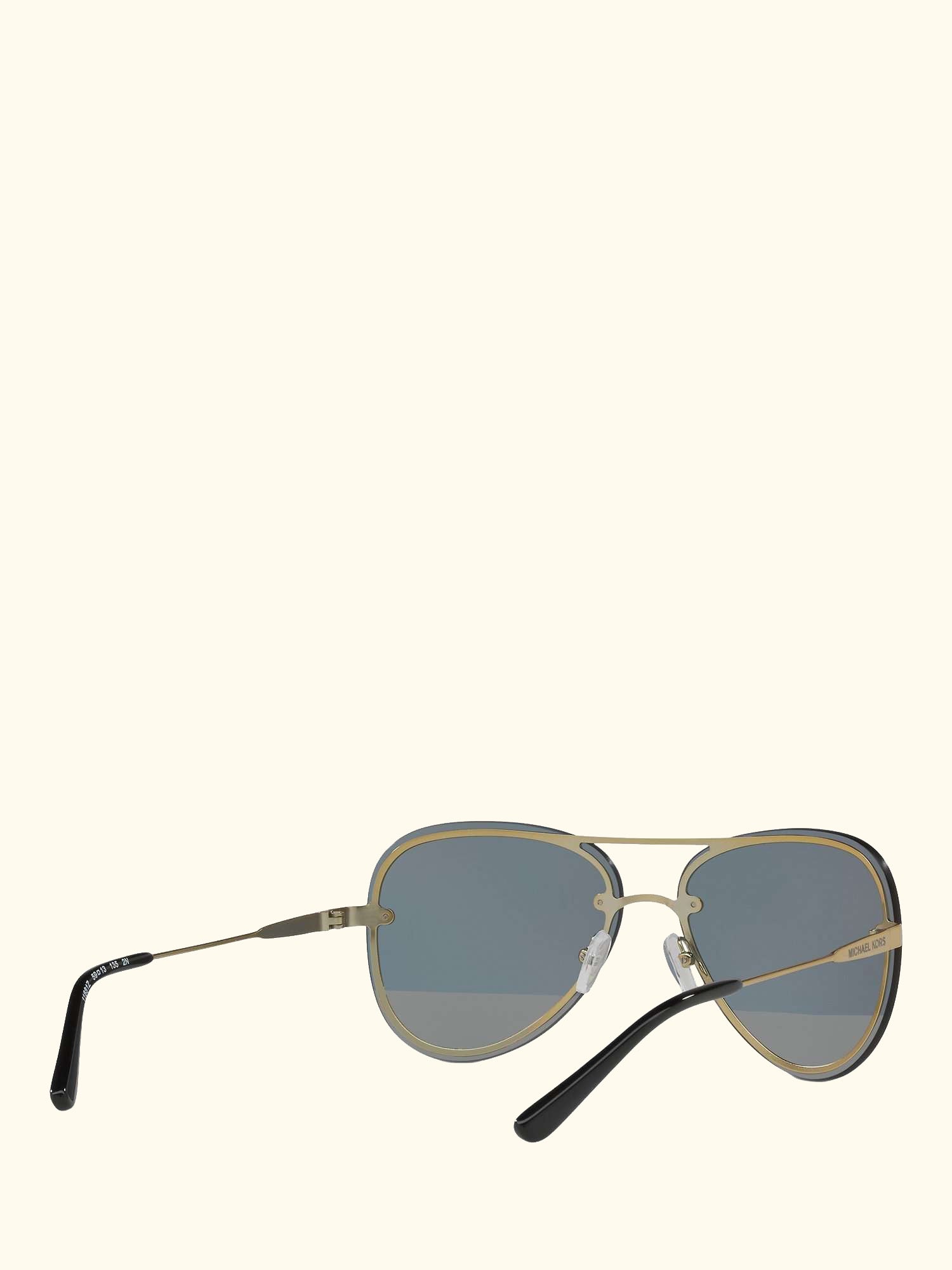MK1026 Women's La Jolla Aviator Sunglasses, Pale Gold/Grey