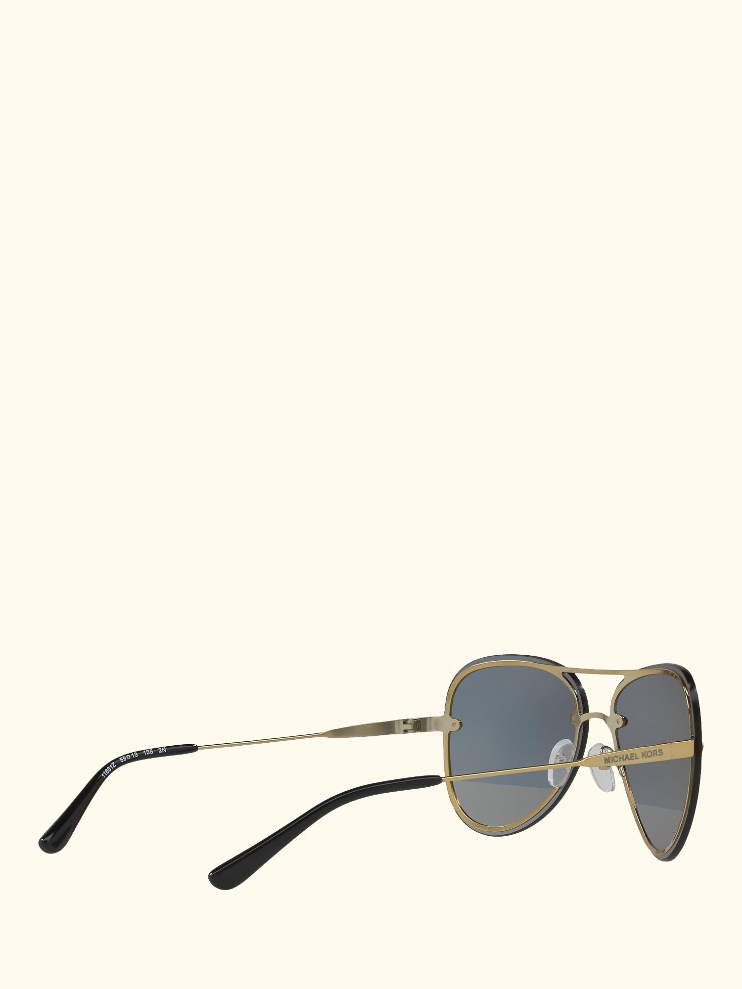 MK1026 Women's La Jolla Aviator Sunglasses, Pale Gold/Grey