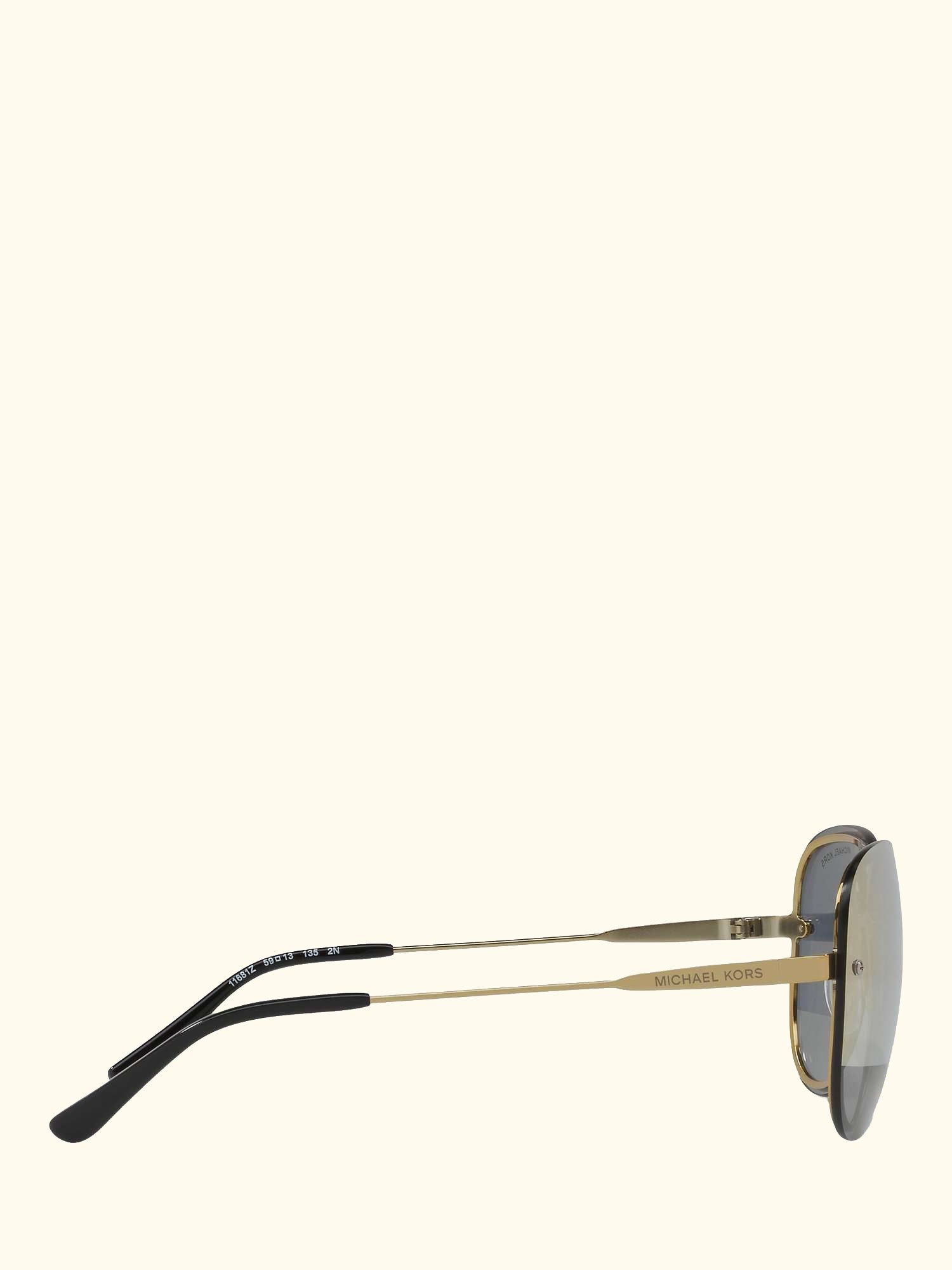 MK1026 Women's La Jolla Aviator Sunglasses, Pale Gold/Grey