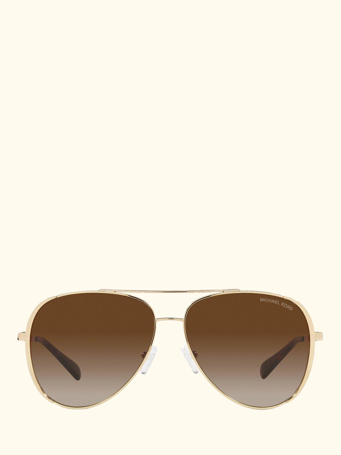 MK1101B Women's Chelsea Aviator Sunglasses, Gold/Brown Gradient