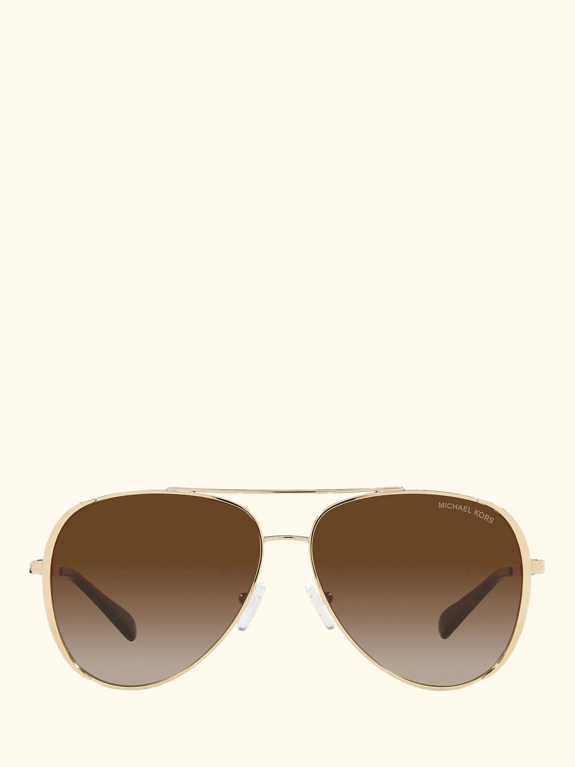 MK1101B Women's Chelsea Aviator Sunglasses, Gold/Brown Gradient