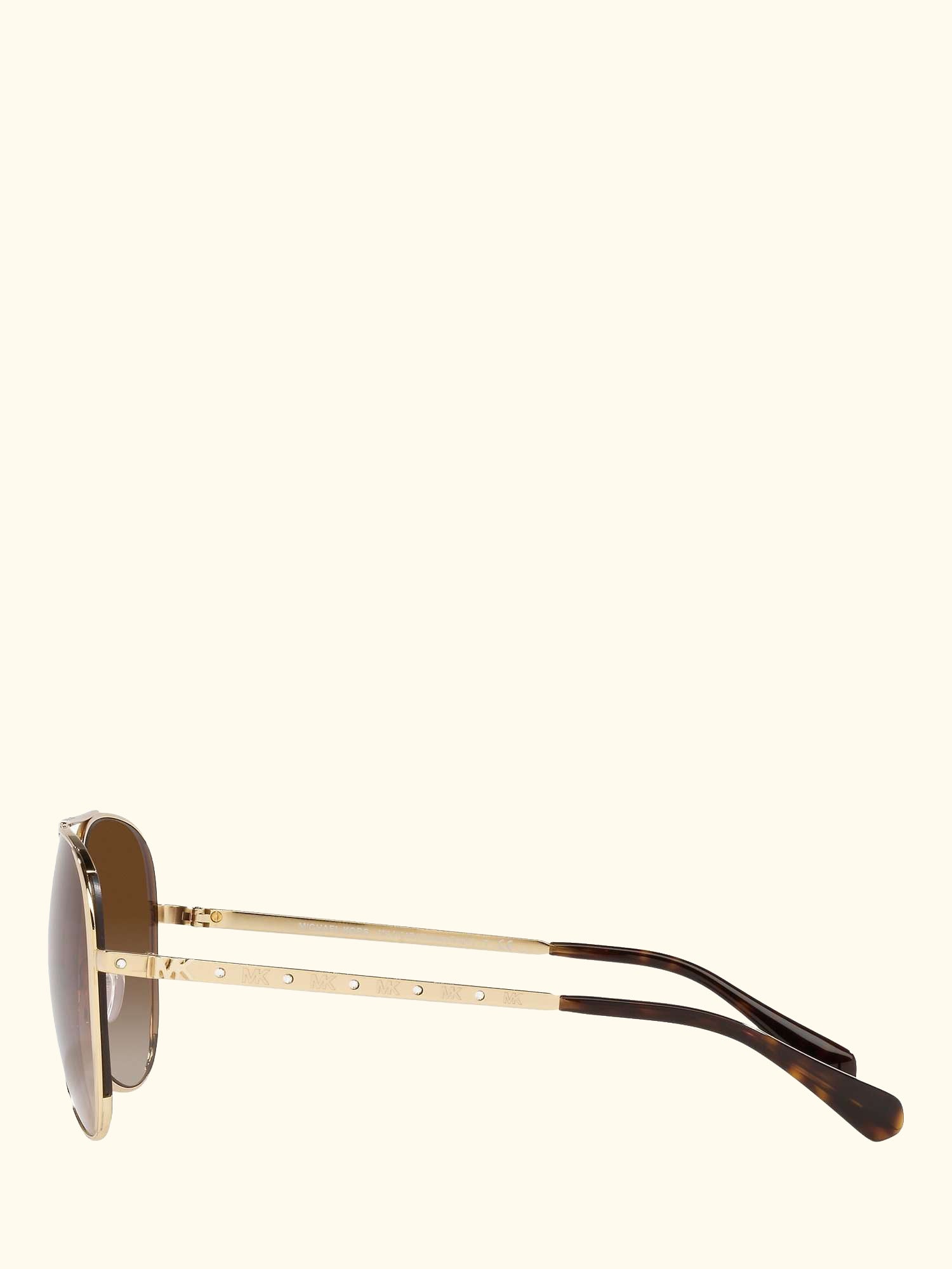MK1101B Women's Chelsea Aviator Sunglasses, Gold/Brown Gradient