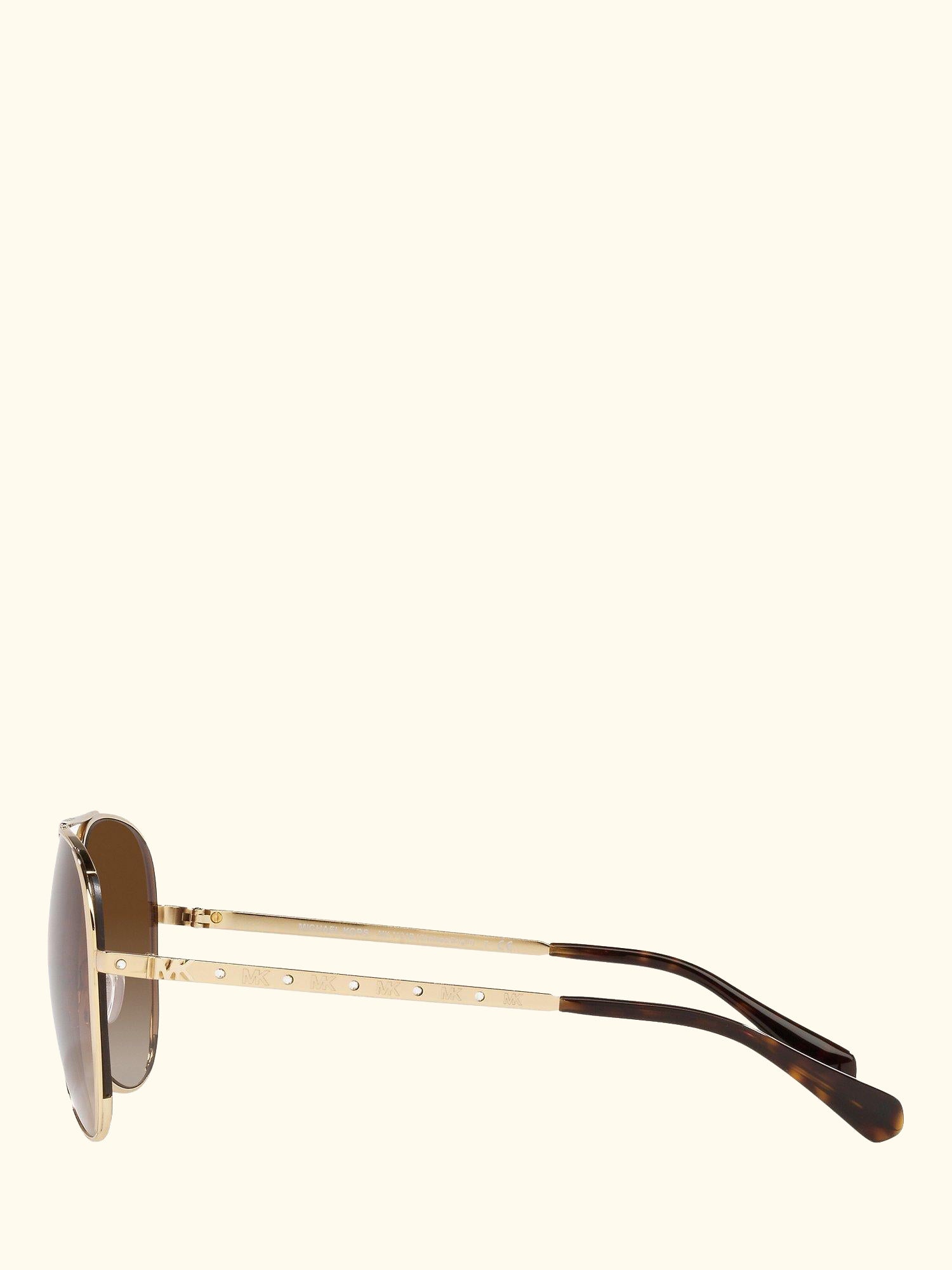 MK1101B Women's Chelsea Aviator Sunglasses, Gold/Brown Gradient