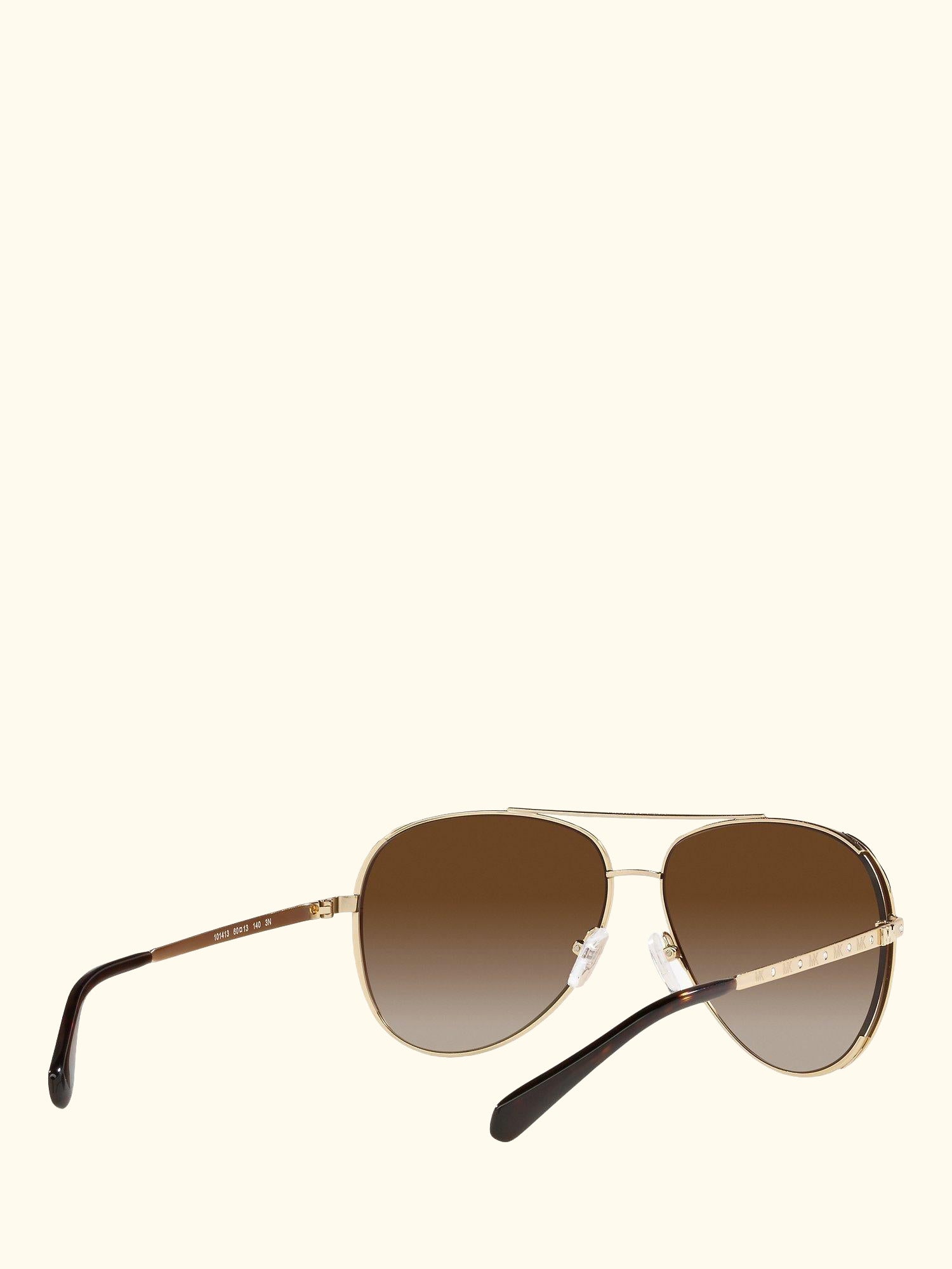 MK1101B Women's Chelsea Aviator Sunglasses, Gold/Brown Gradient