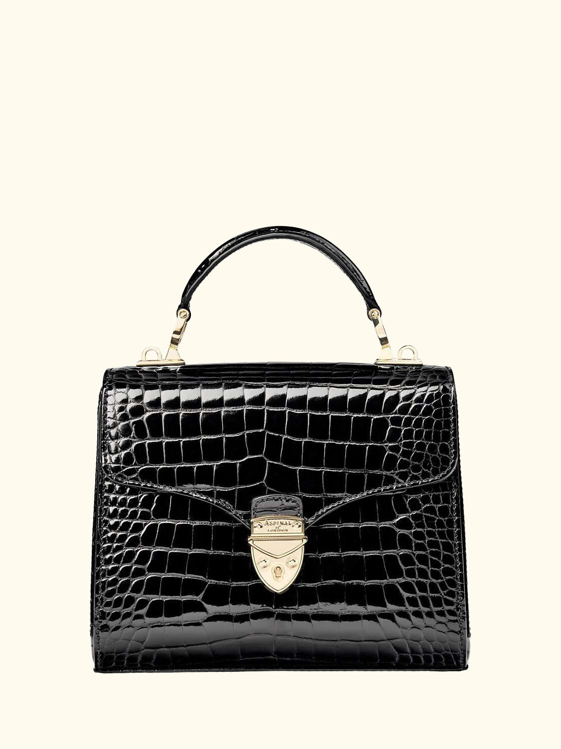 Midi Mayfair Croc Effect Leather Cross Body Bag