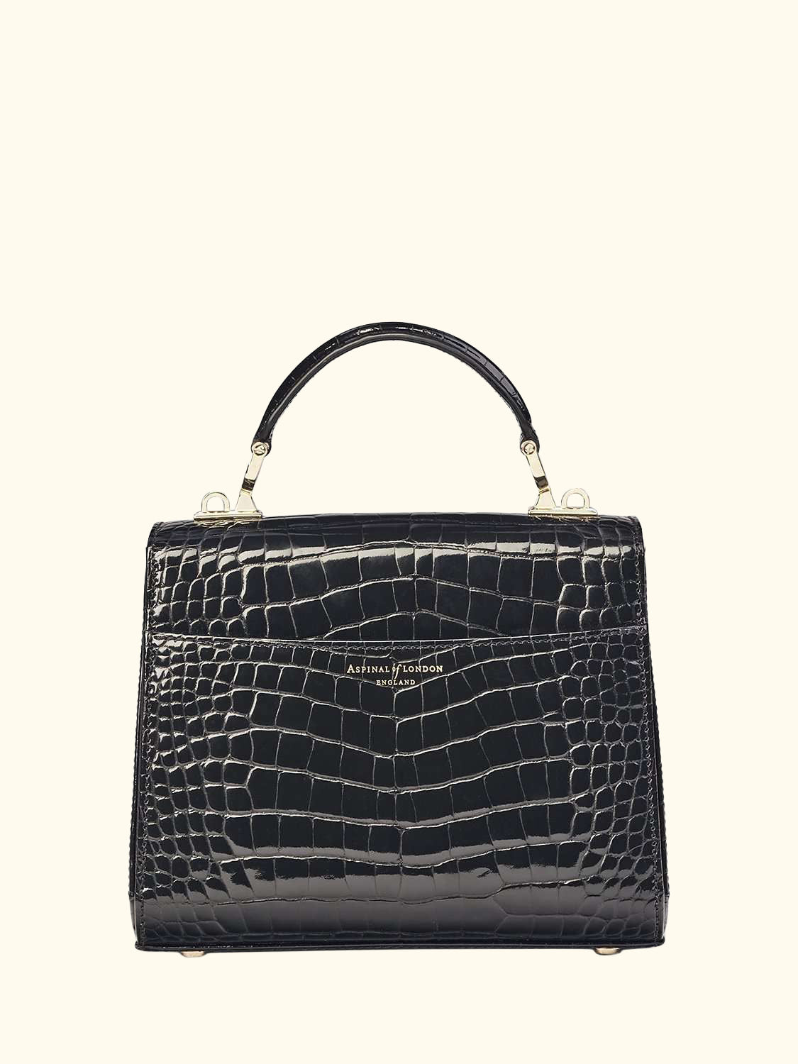 Midi Mayfair Croc Effect Leather Cross Body Bag