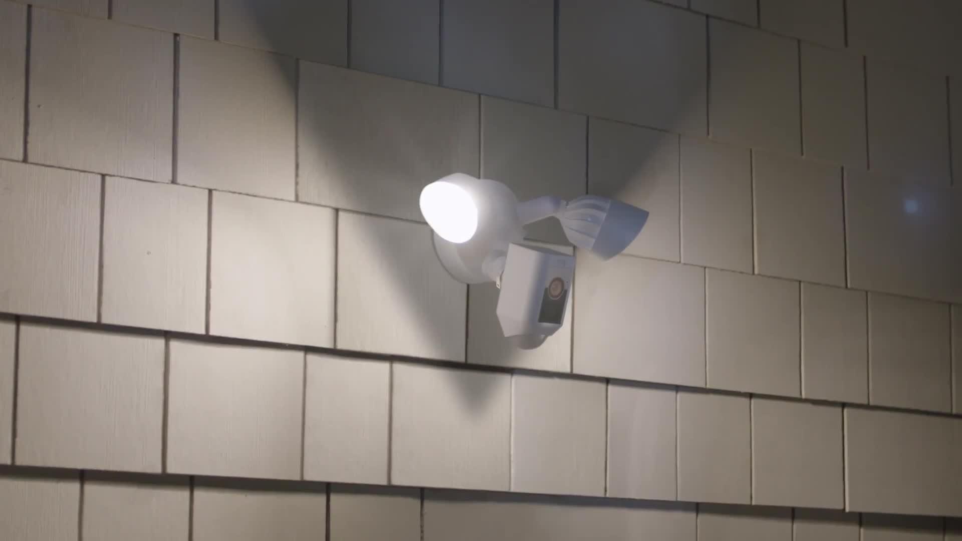 Floodlight Cam Wired Plus Smart Security Camera with Built-in Wi-Fi & Siren Alarm
