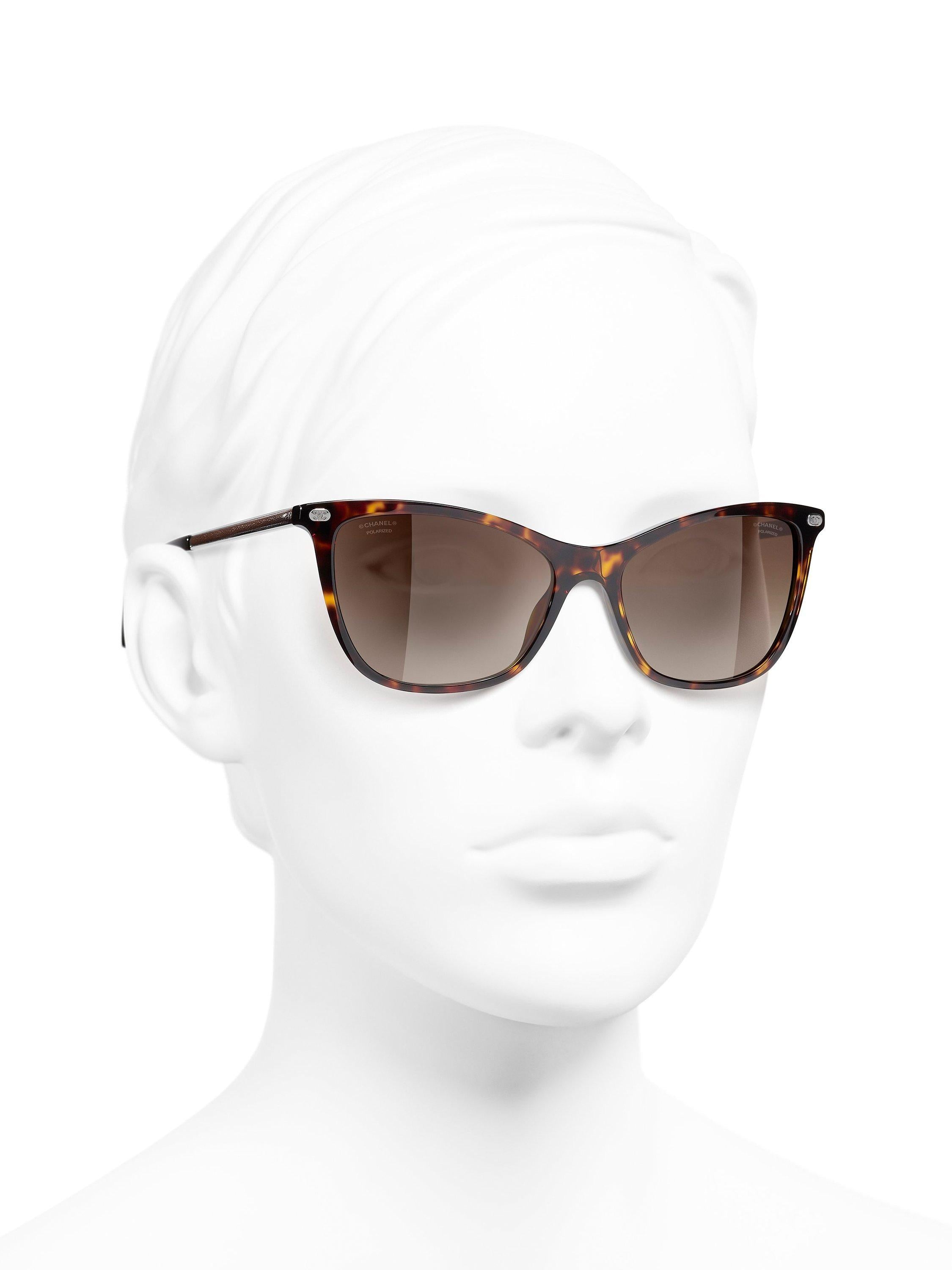 Cat's Eye Sunglasses CH5437Q Havana/Brown Gradient