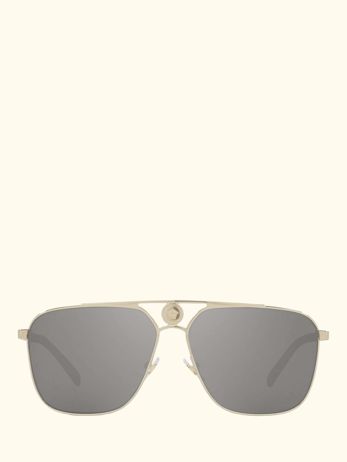 VE2238 Men's Rectangular Sunglasses, Pale Gold/Mirror Grey