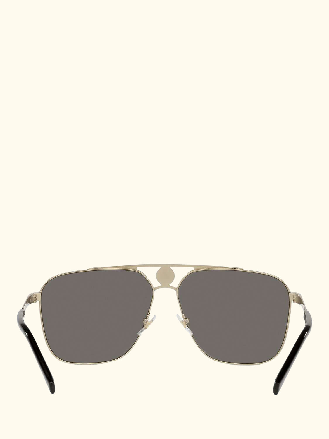 VE2238 Men's Rectangular Sunglasses, Pale Gold/Mirror Grey