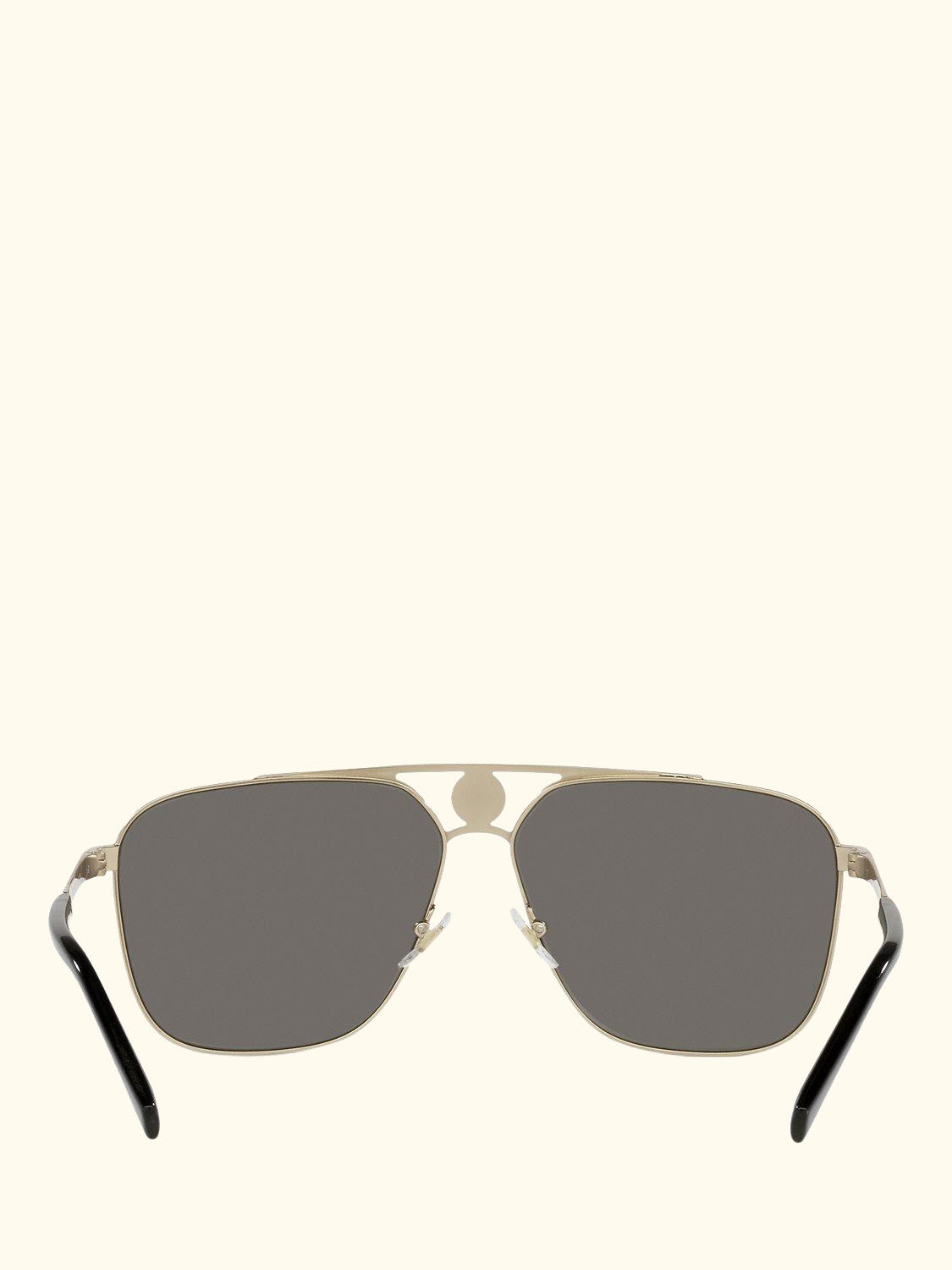 VE2238 Men's Rectangular Sunglasses, Pale Gold/Mirror Grey