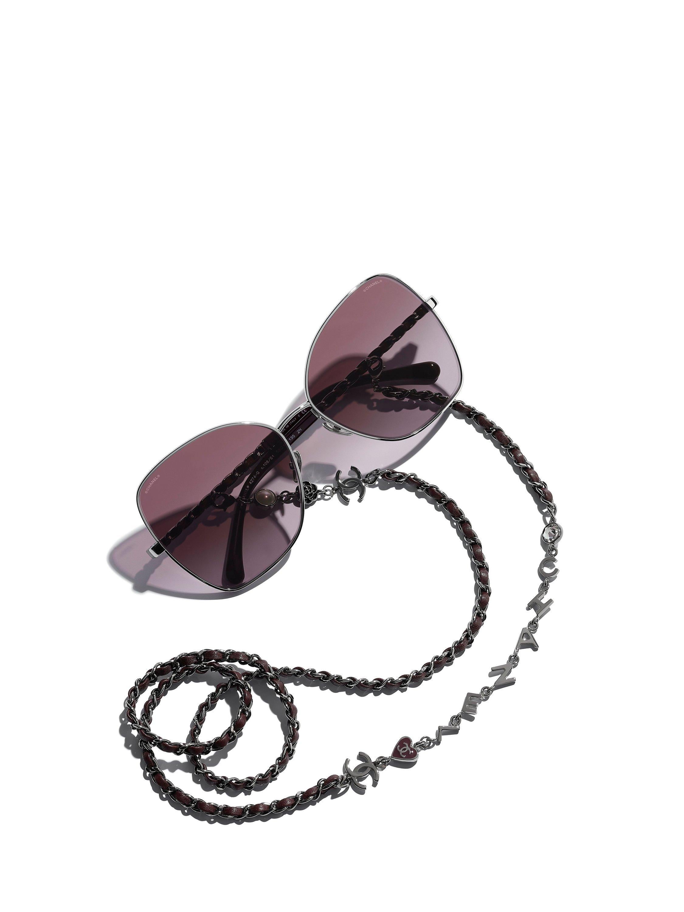 Irregular Sunglasses CH4274Q Gunmetal/Violet Gradient