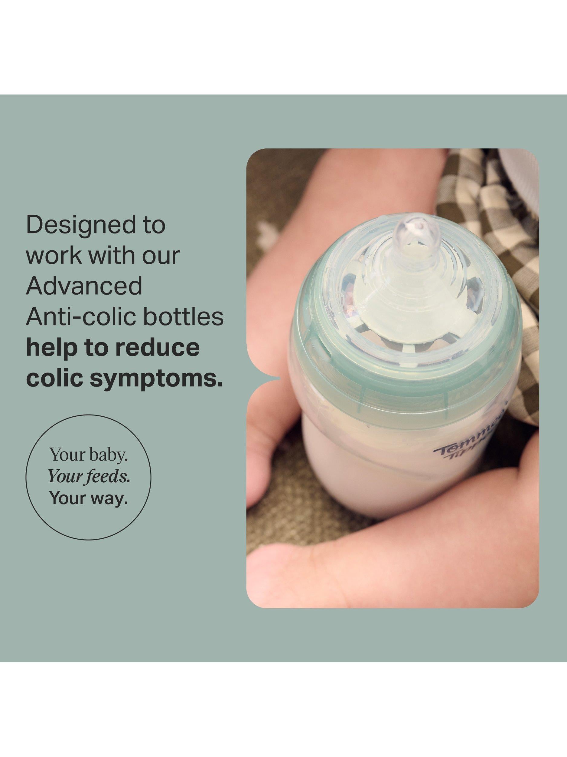 Advanced Anti-Colic Medium Flow Baby Bottle Breast Like Teats, Pack of 2