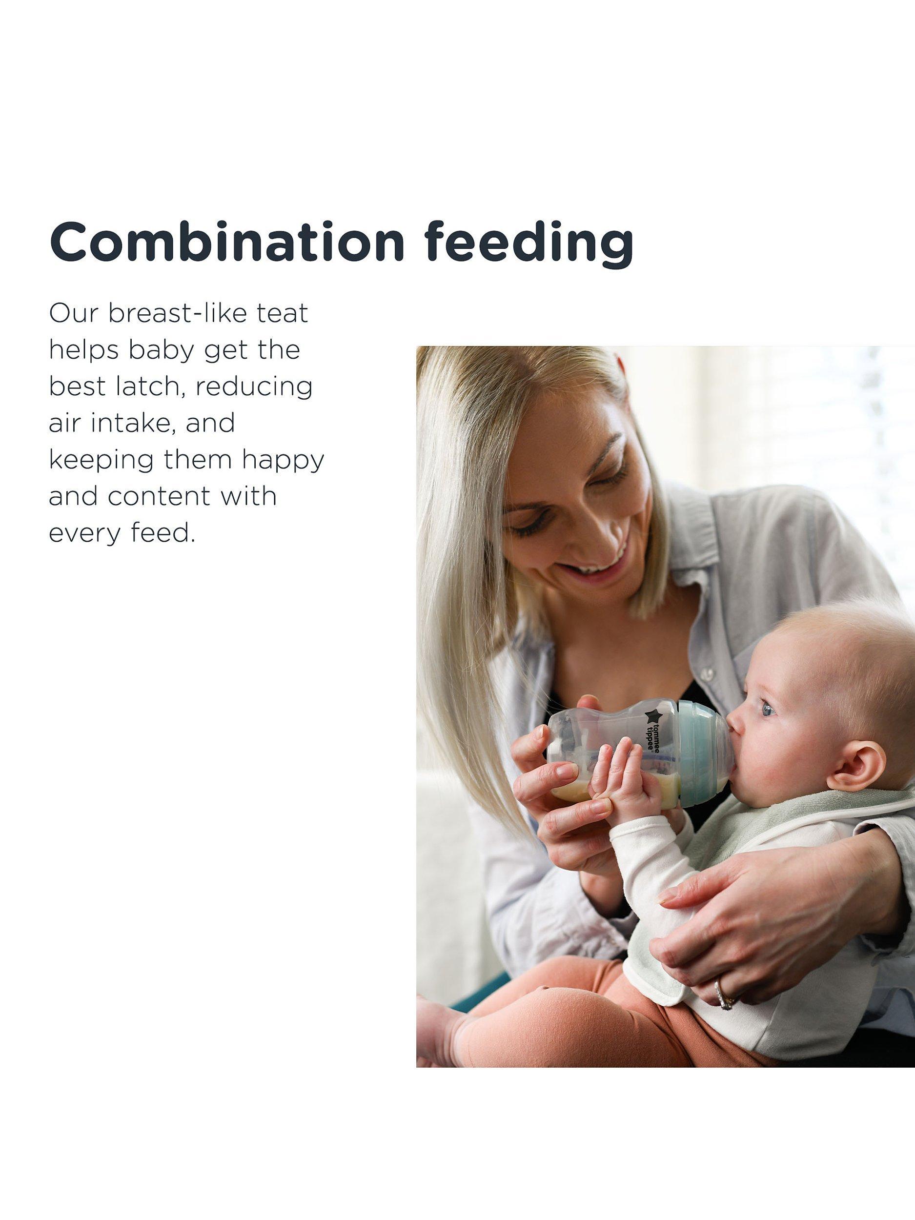 Advanced Anti-Colic Baby Bottles with Slow Flow Breast Like Teats, Pack of 3, 150ml