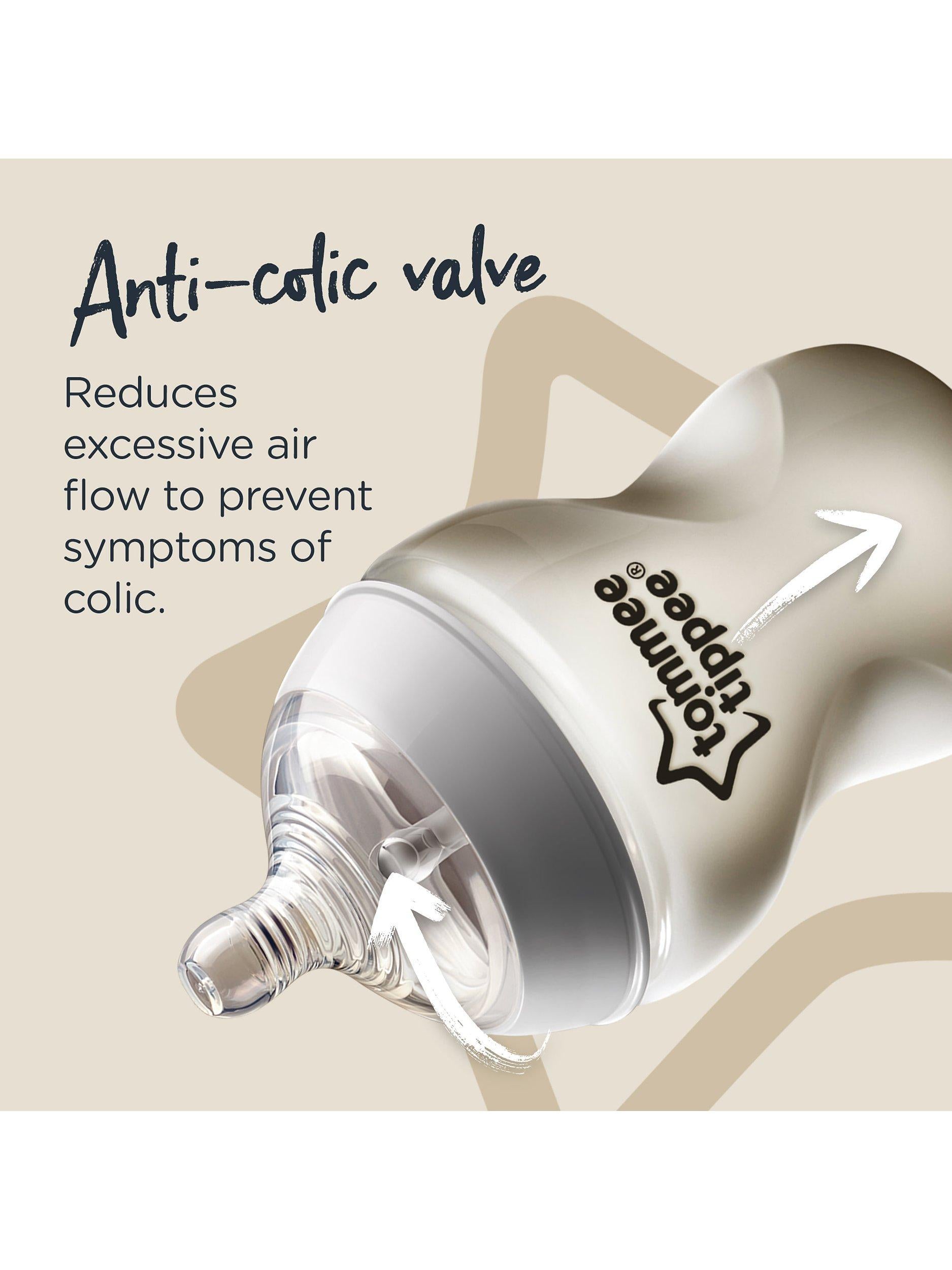 Natural Start Anti-Colic Baby Bottles with Slow Flow Teats, Pack of 3, 150ml