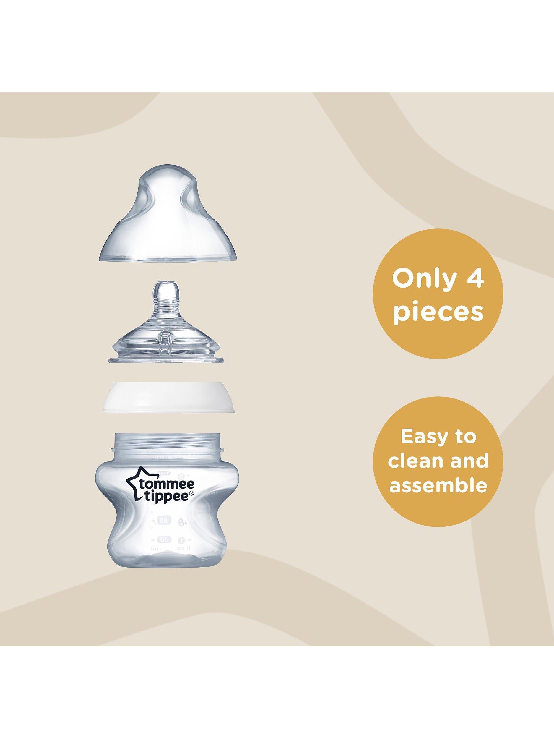 Natural Start Anti-Colic Baby Bottles with Slow Flow Teats, Pack of 3, 150ml