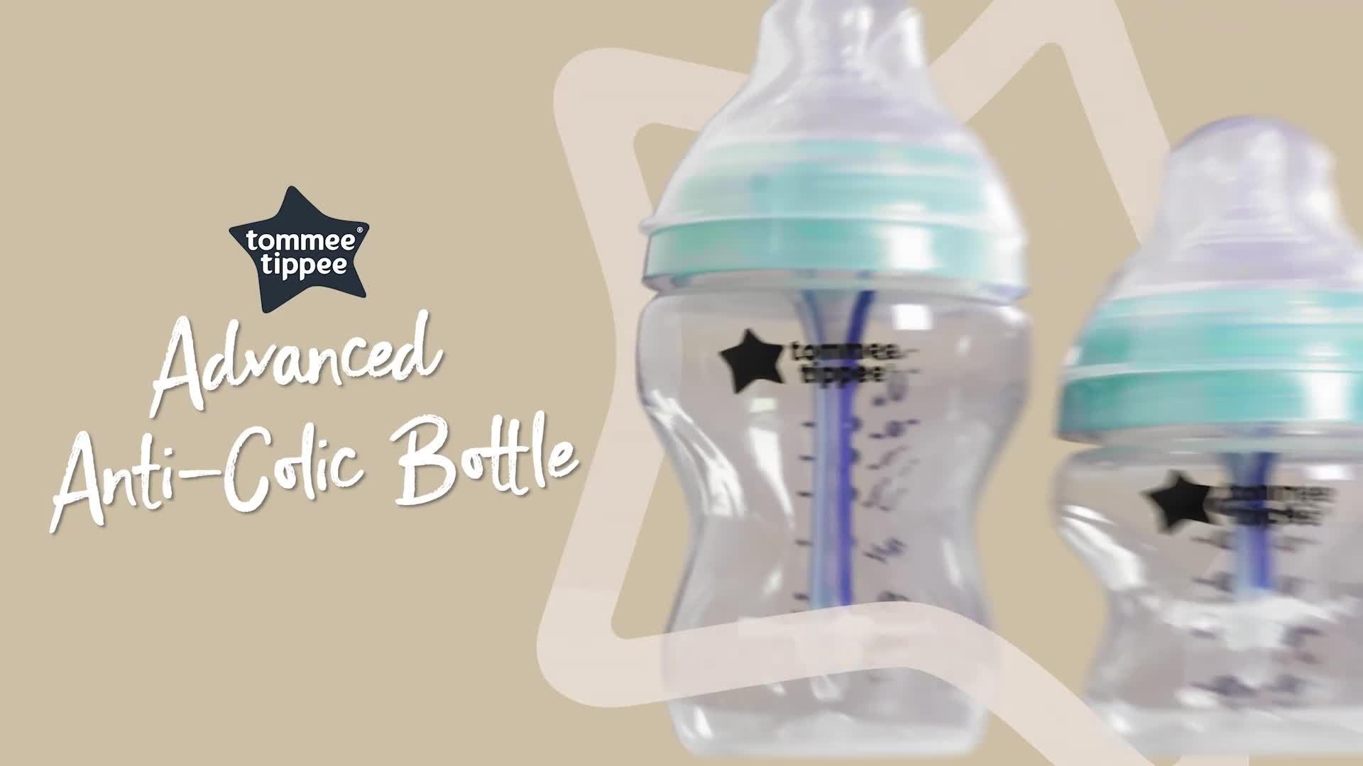 Advanced Anti-Colic Baby Bottle Newborn Starter Kit, Muted