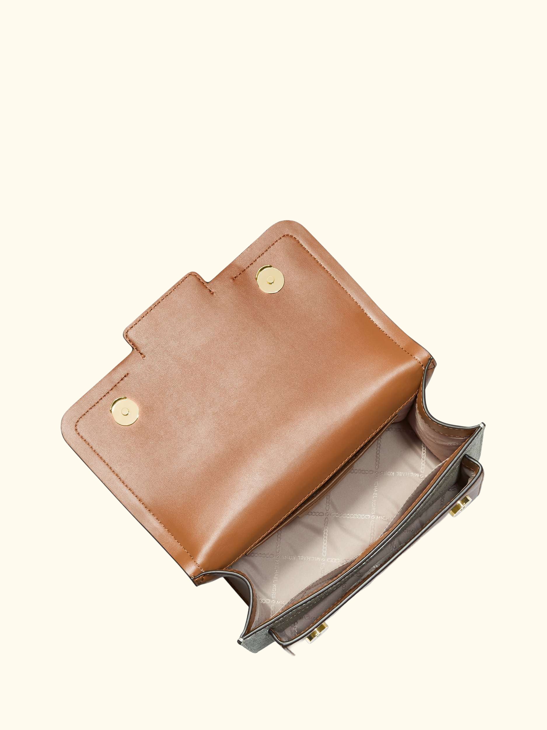 MICHAEL Michael Kors Heather Large Signature Cross Body Bag, Brown/Acorn