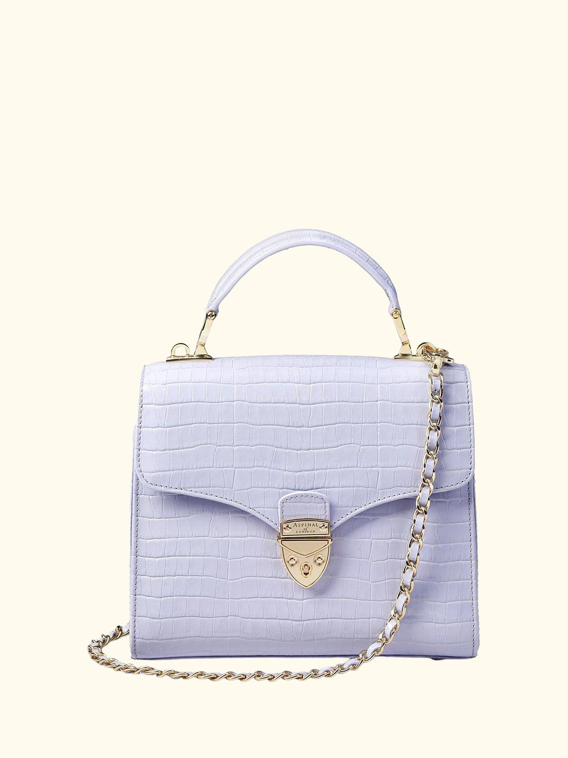 Midi Mayfair Croc Effect Leather Cross Body Bag
