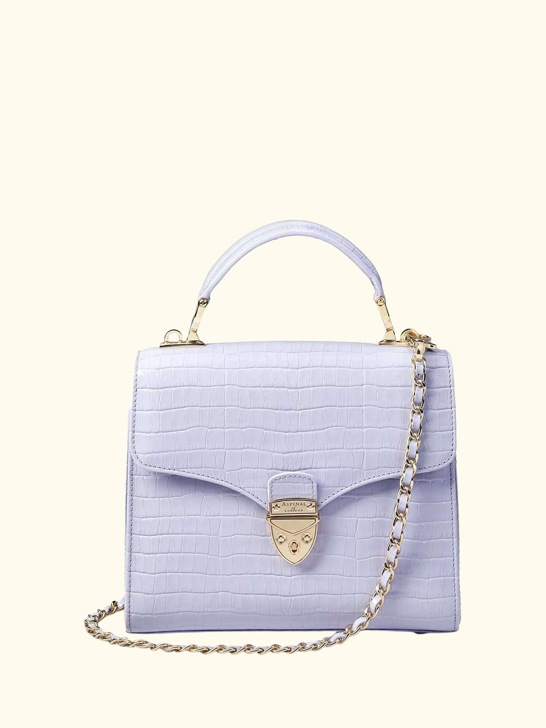 Midi Mayfair Croc Effect Leather Cross Body Bag