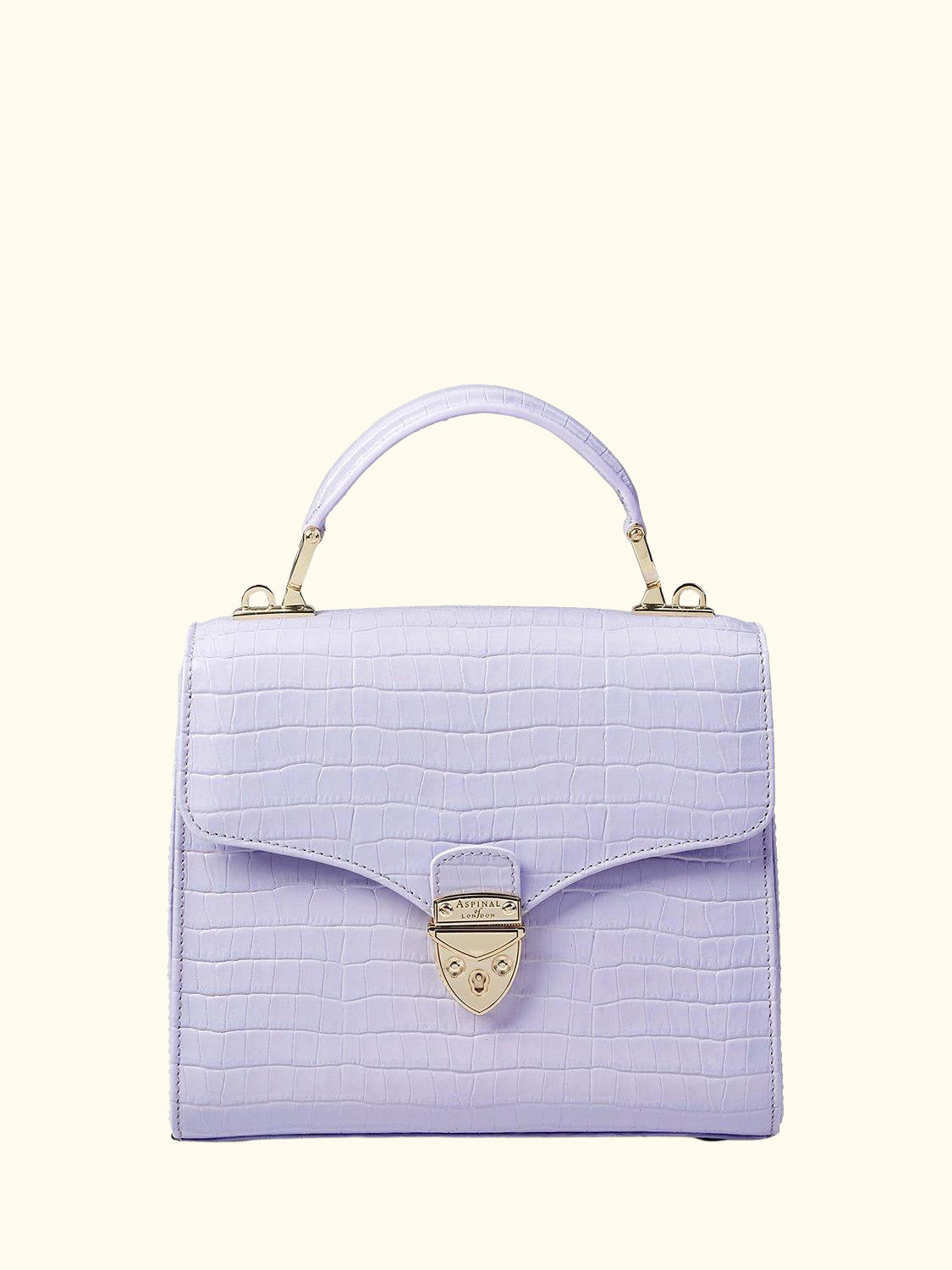 Midi Mayfair Croc Effect Leather Cross Body Bag