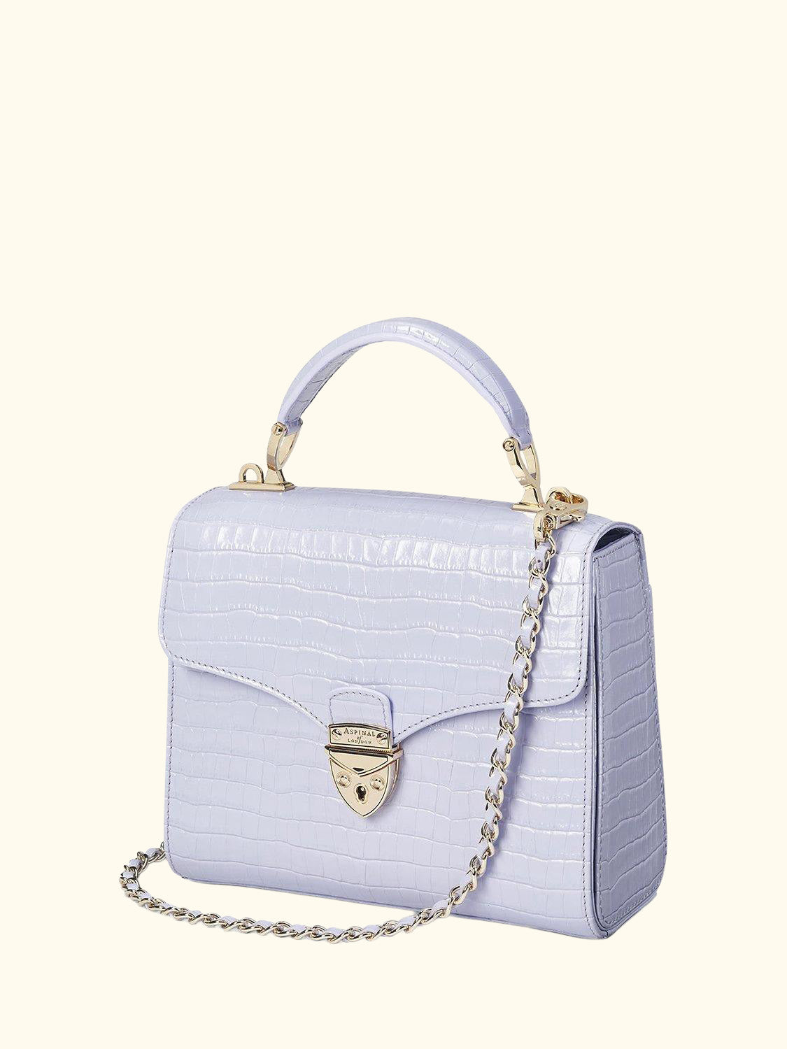 Midi Mayfair Croc Effect Leather Cross Body Bag