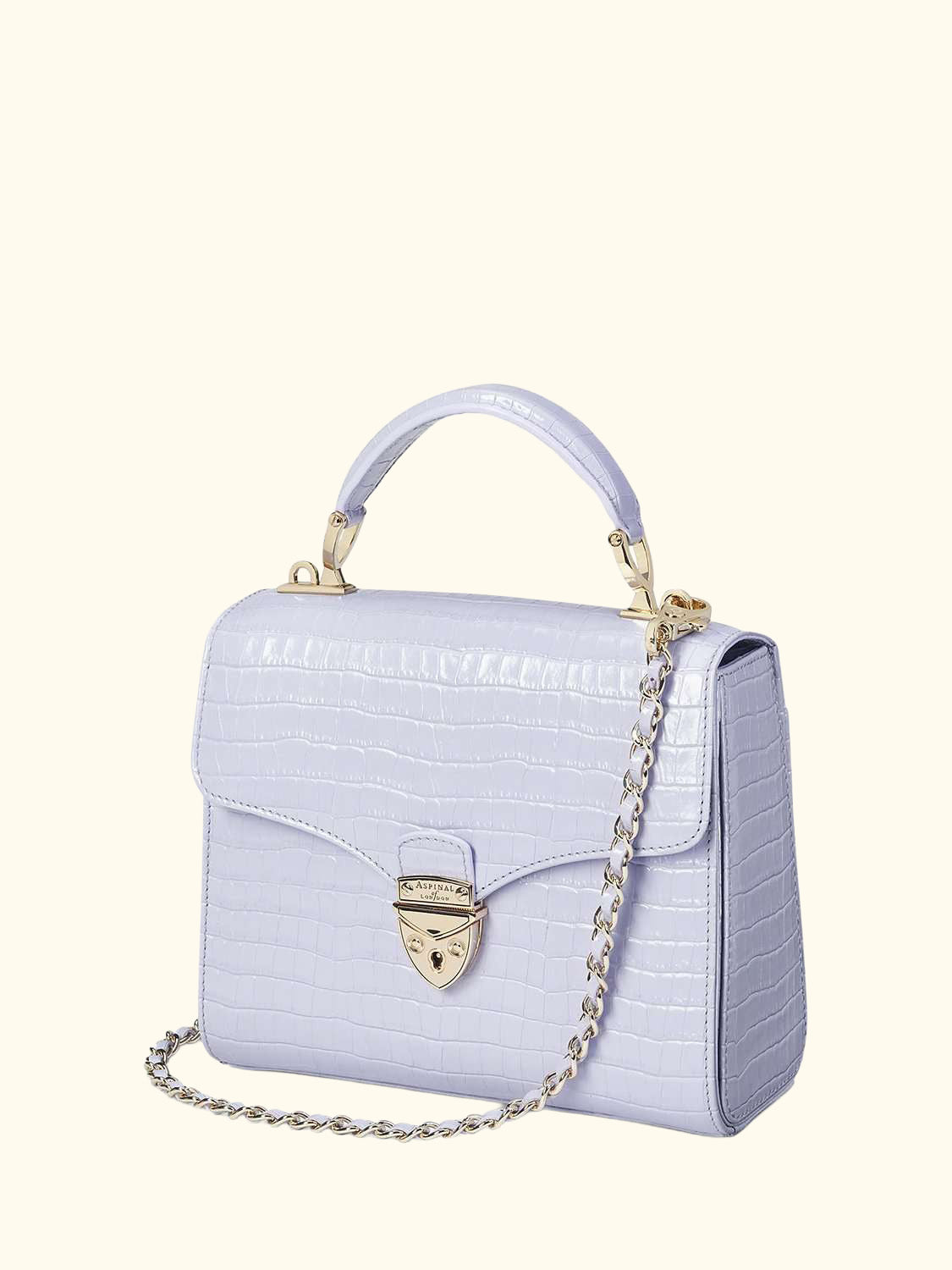 Midi Mayfair Croc Effect Leather Cross Body Bag