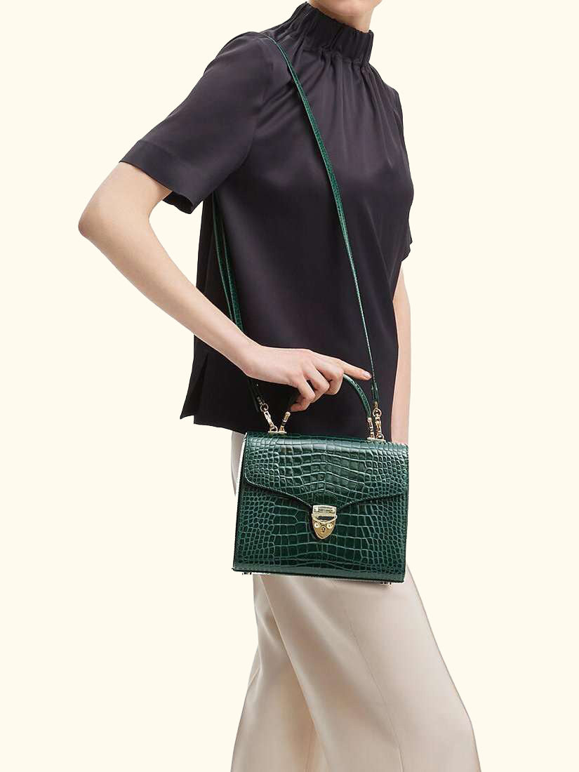 Mayfair Croc Effect Leather Cross Body Bag