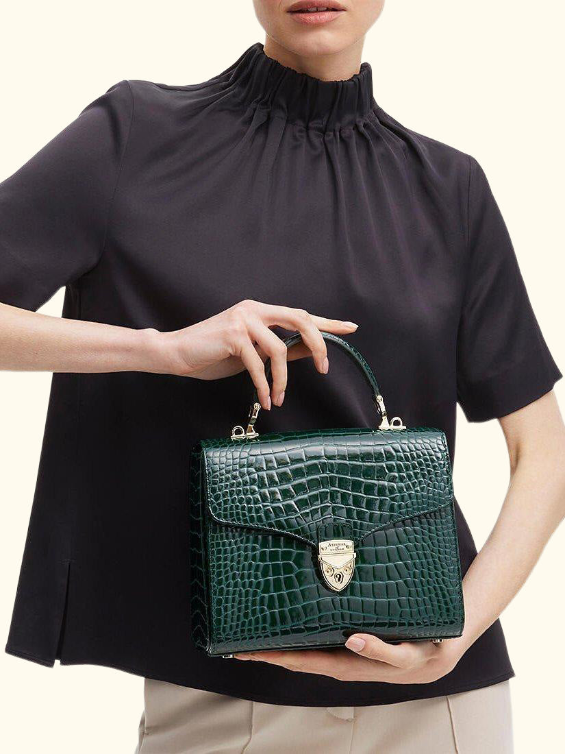 Mayfair Croc Effect Leather Cross Body Bag