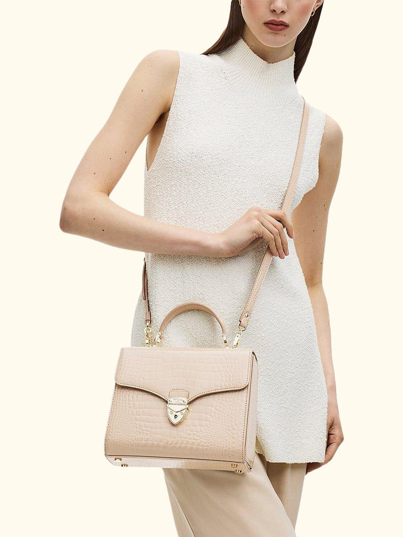 Mayfair Croc Effect Leather Cross Body Bag