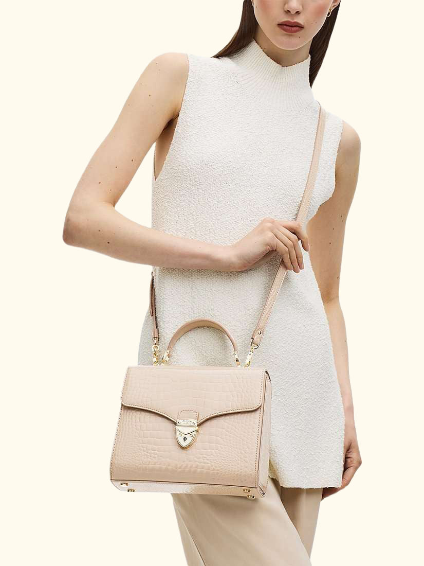 Mayfair Croc Effect Leather Cross Body Bag