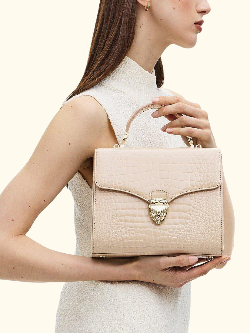 Mayfair Croc Effect Leather Cross Body Bag
