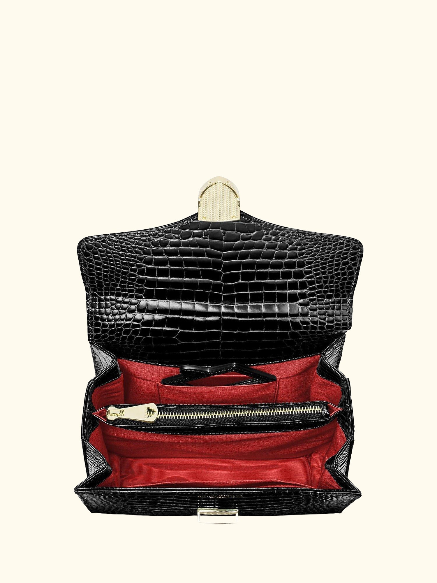 Mayfair Croc Effect Leather Cross Body Bag